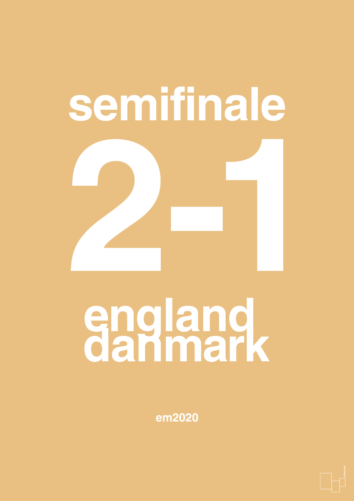 resultat for fodbold em semifinale A i 2020 - Plakat med Sport & Fritid i Charismatic