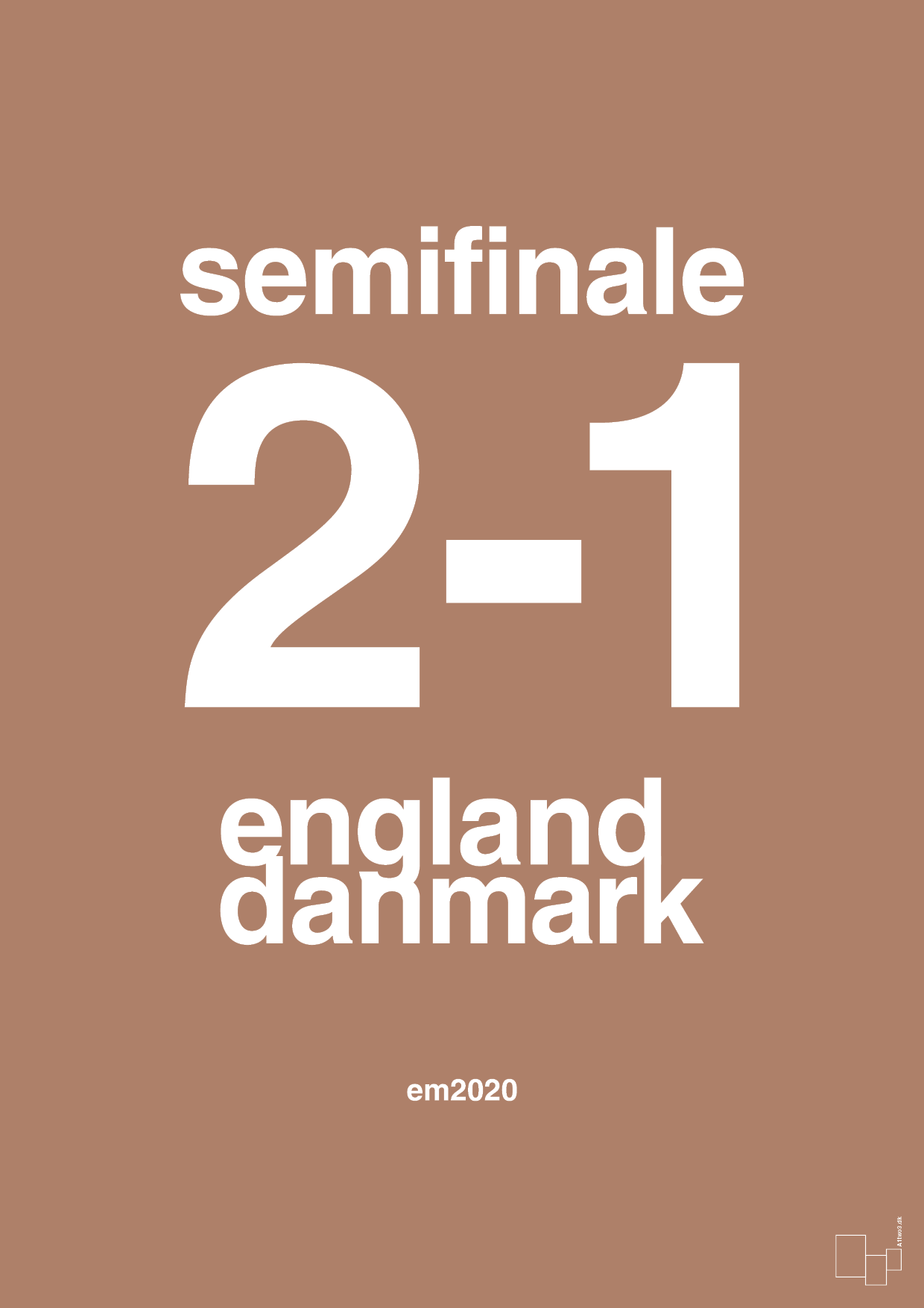 resultat for fodbold em semifinale A i 2020 - Plakat med Sport & Fritid i Cider Spice