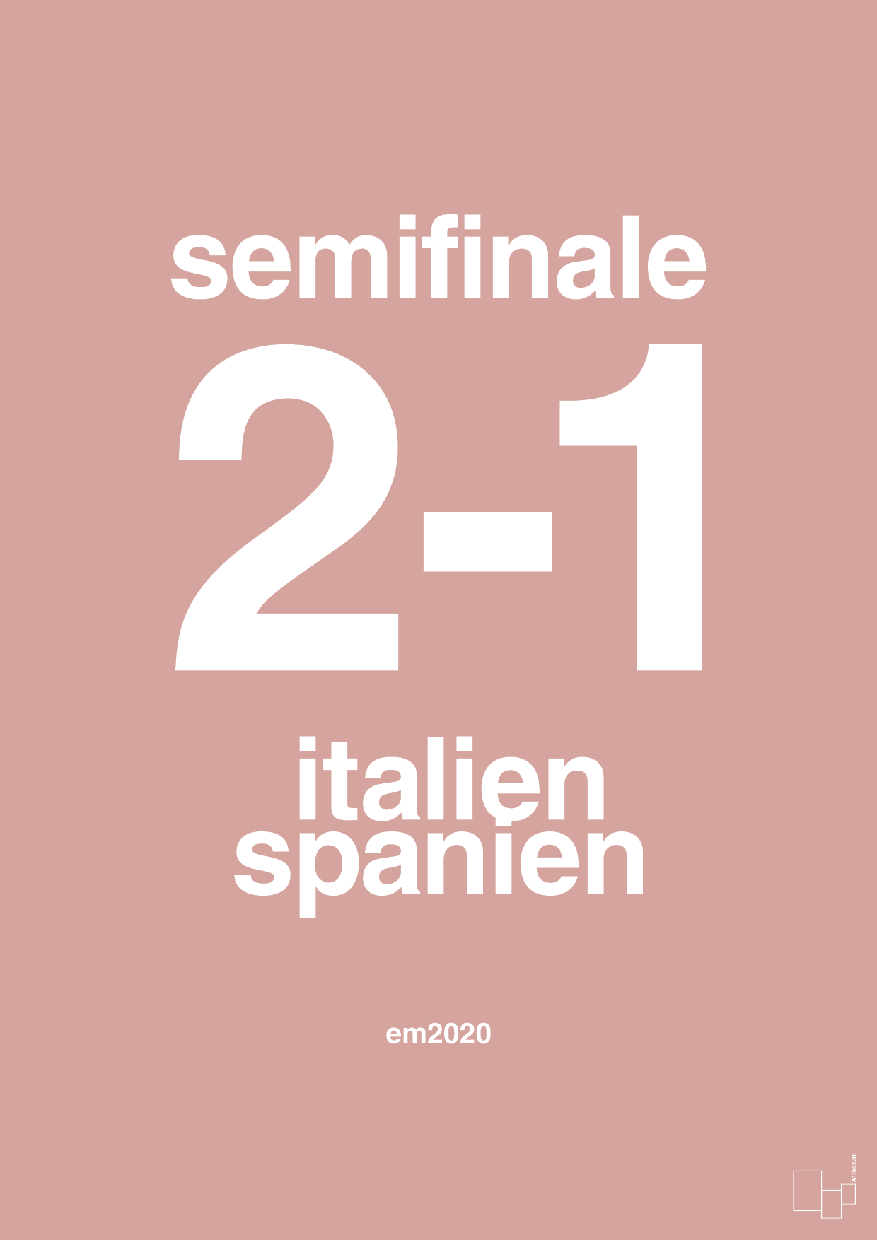 resultat for fodbold em semifinale B i 2020 - Plakat med Sport & Fritid i Bubble Shell