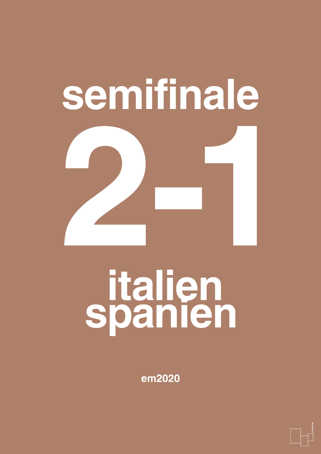 resultat for fodbold em semifinale B i 2020 - Plakat med Sport & Fritid i Cider Spice