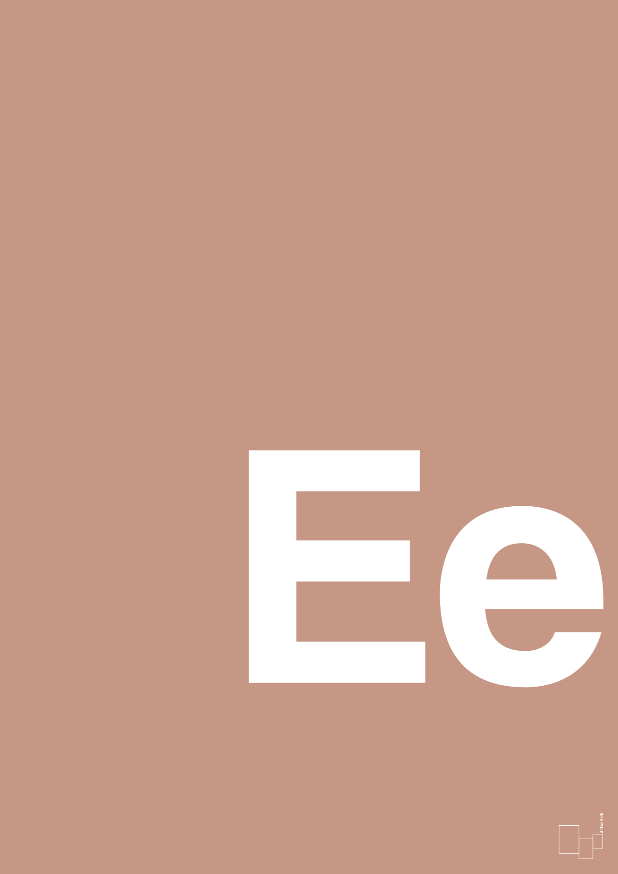 bogstav ee - Plakat med Bogstaver i Powder