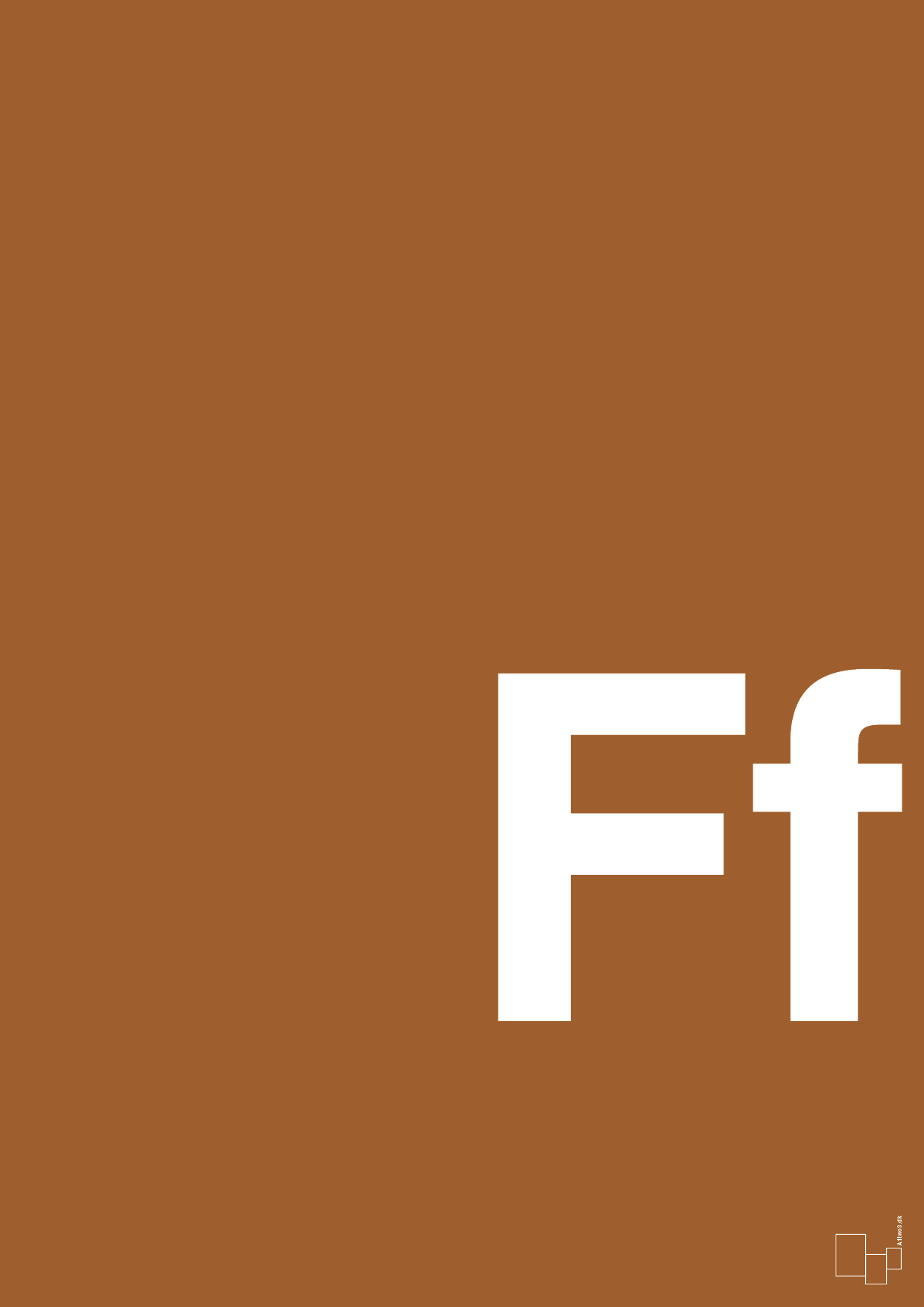 bogstav ff - Plakat med Bogstaver i Cognac