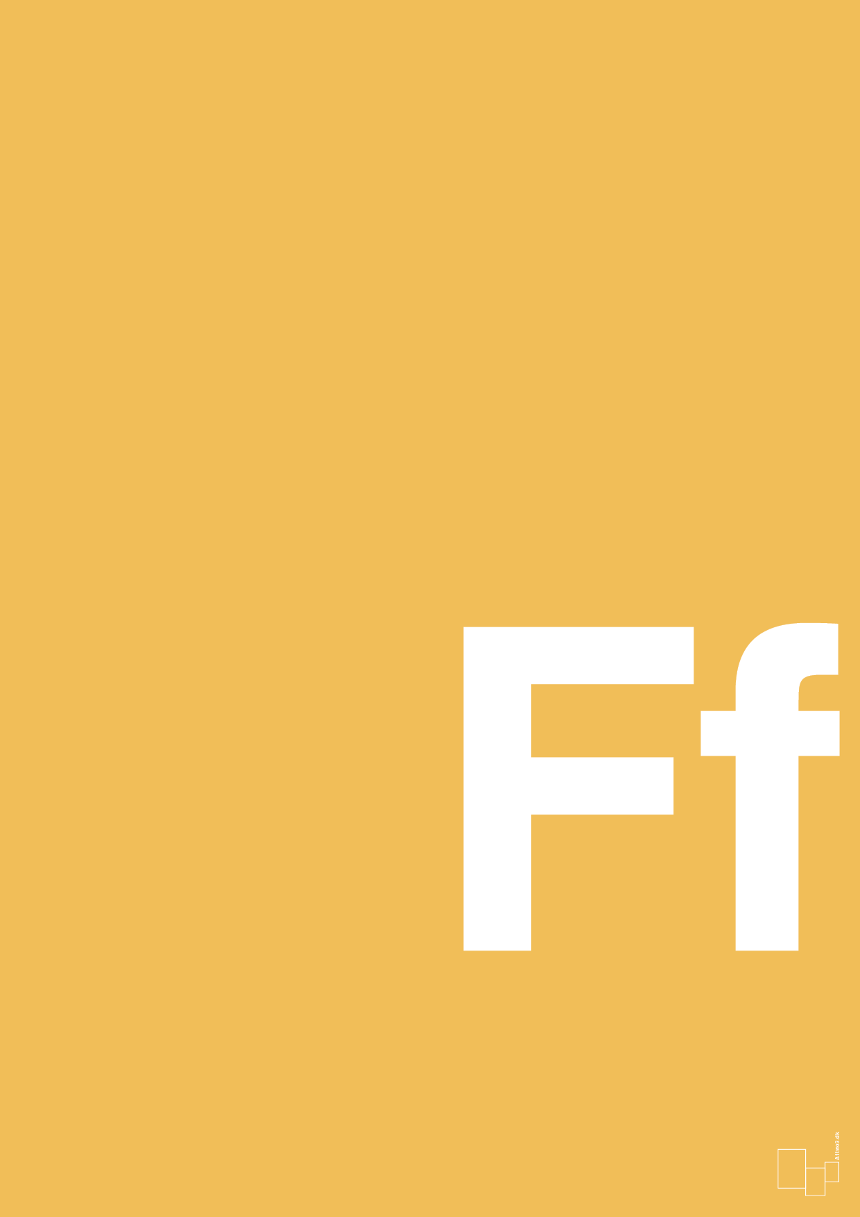 bogstav ff - Plakat med Bogstaver i Honeycomb