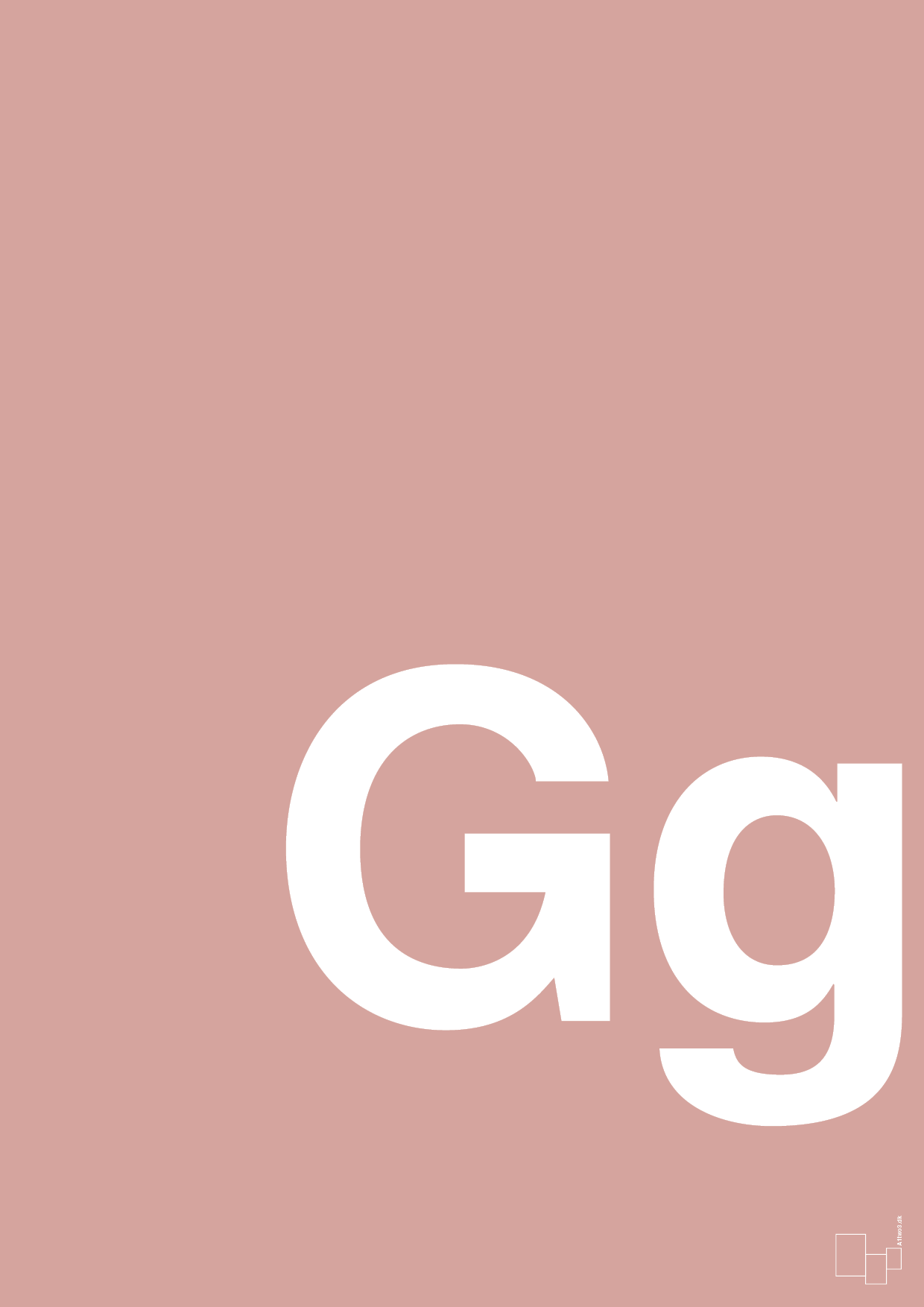 bogstav gg - Plakat med Bogstaver i Bubble Shell