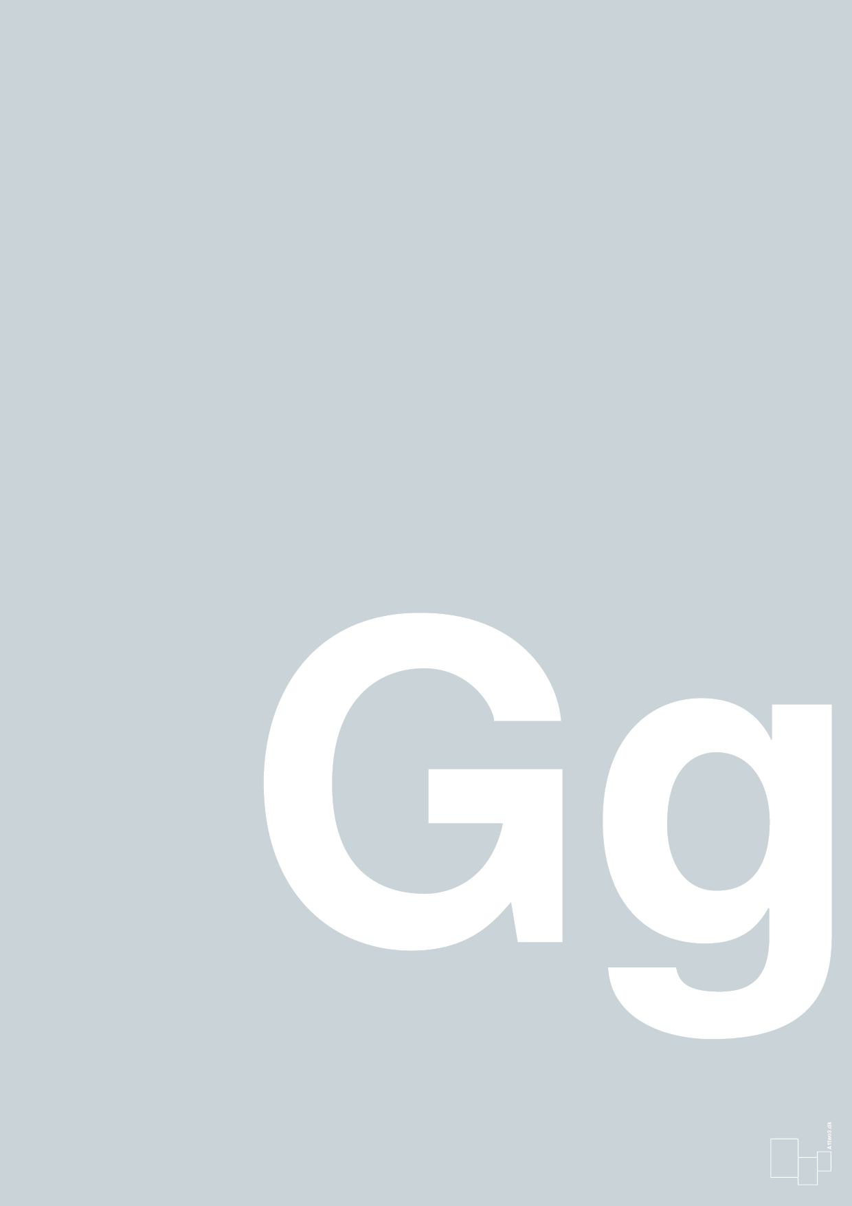 bogstav gg - Plakat med Bogstaver i Light Drizzle