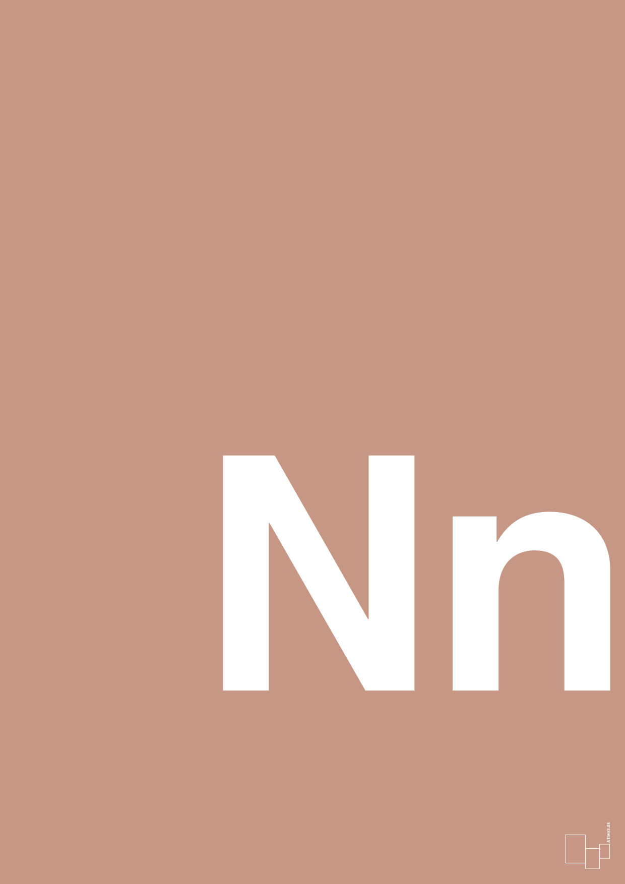 bogstav nn - Plakat med Bogstaver i Powder