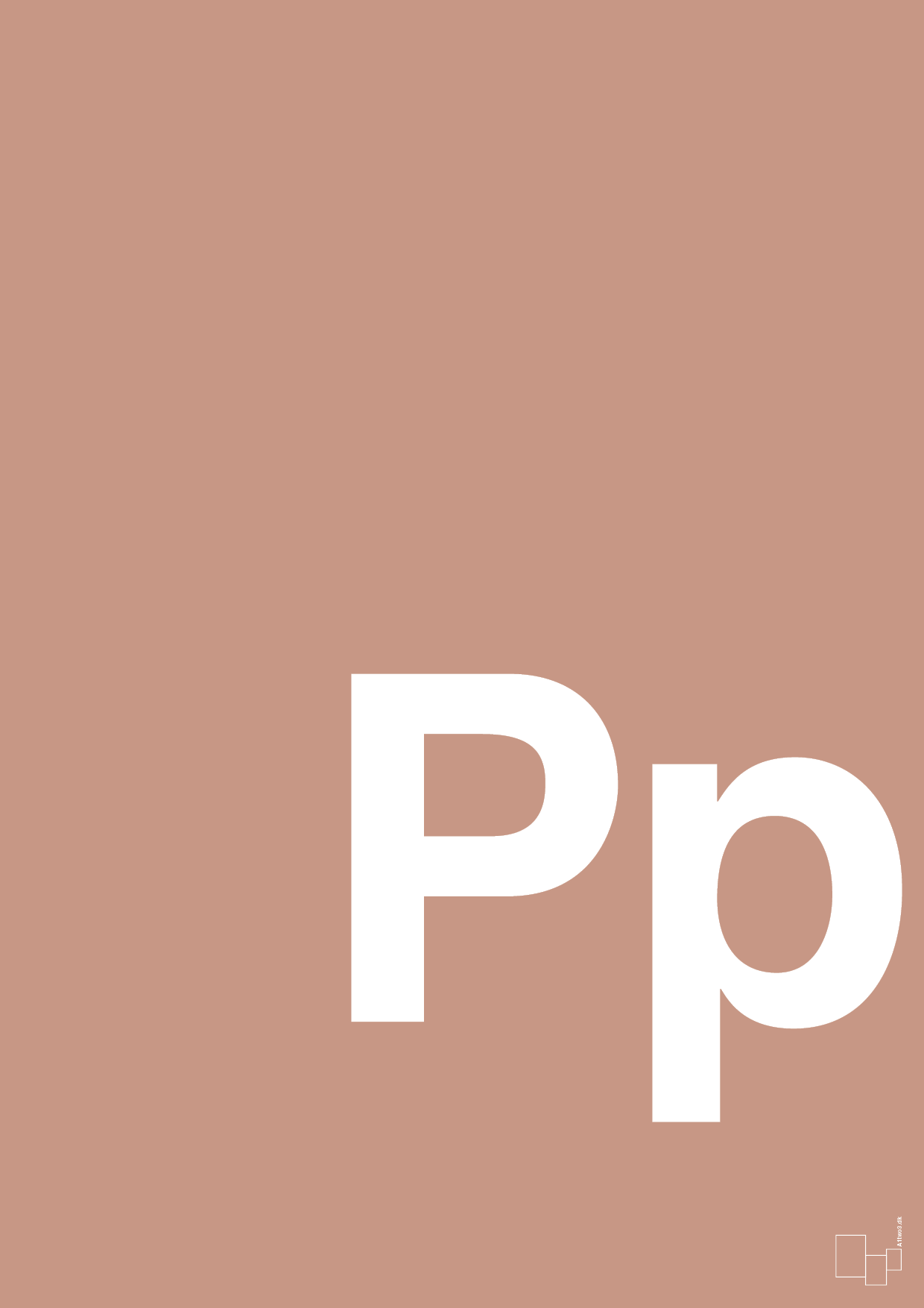 bogstav pp - Plakat med Bogstaver i Powder