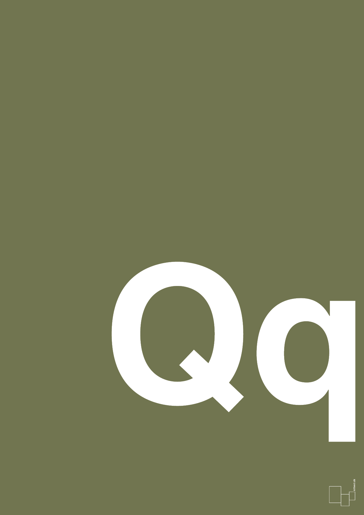 bogstav qq - Plakat med Bogstaver i Secret Meadow