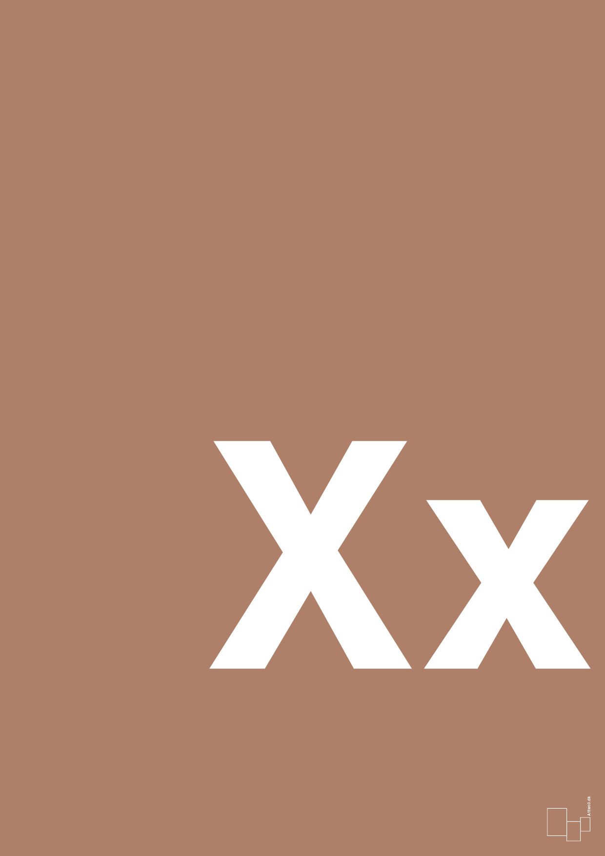 bogstav xx - Plakat med Bogstaver i Cider Spice