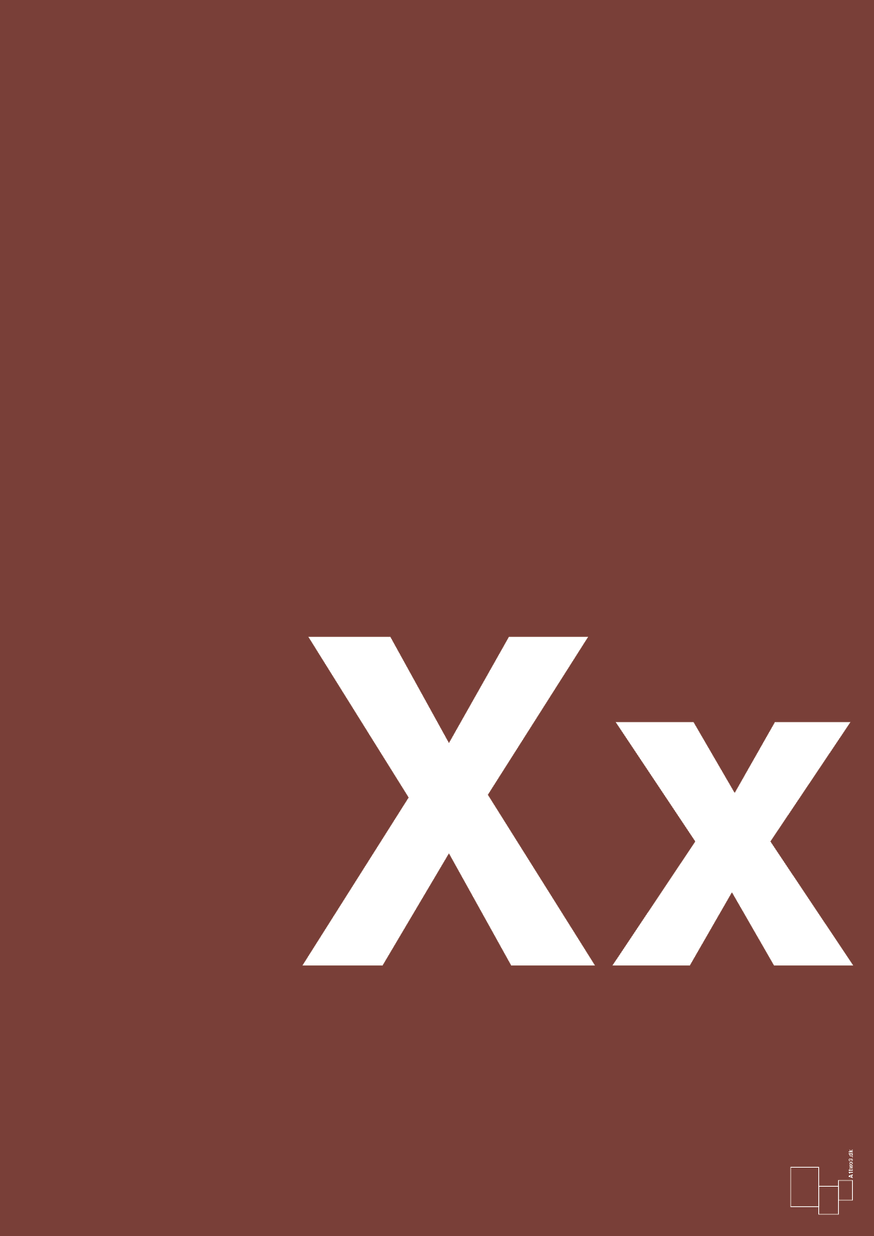 bogstav xx - Plakat med Bogstaver i Red Pepper