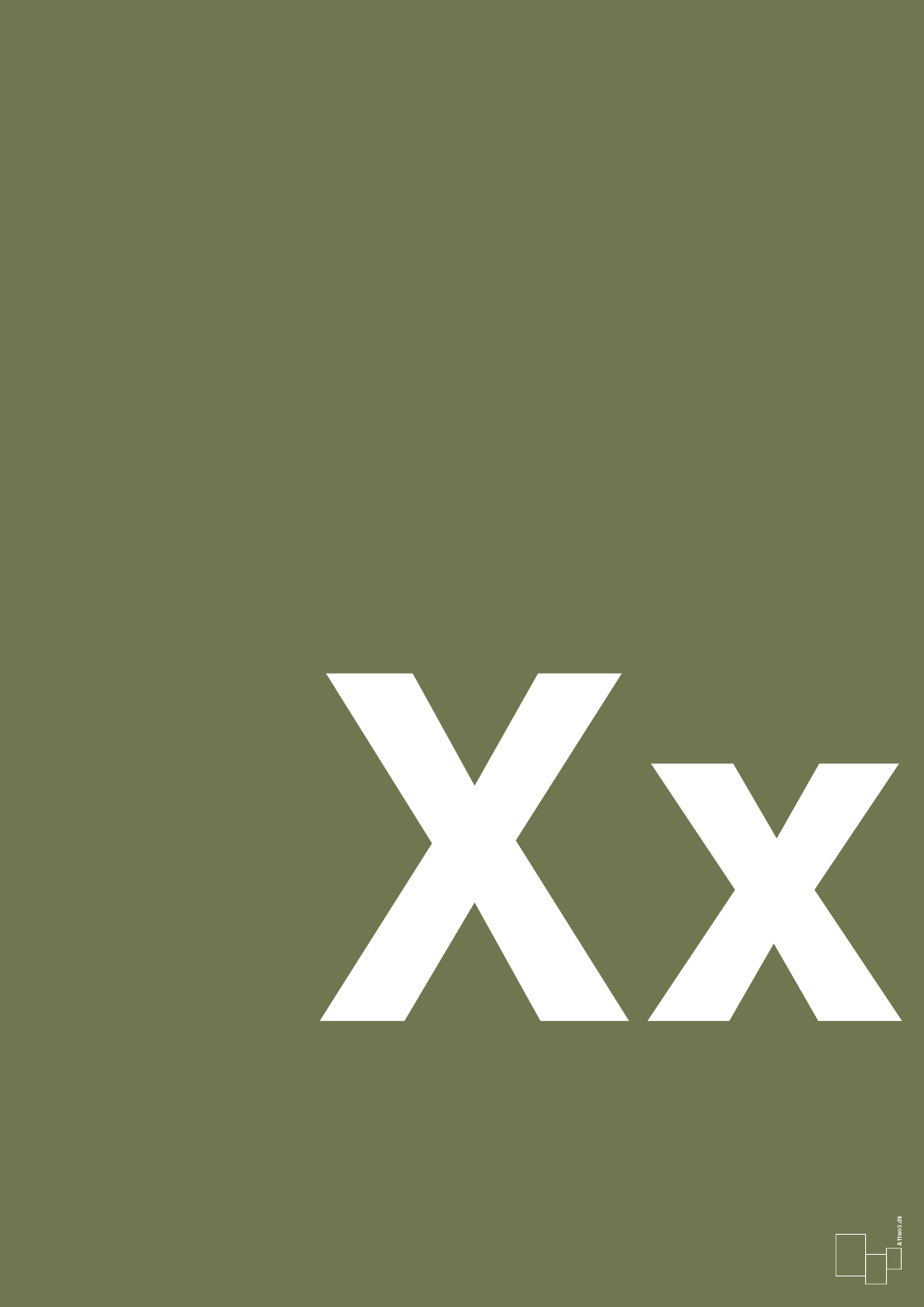 bogstav xx - Plakat med Bogstaver i Secret Meadow