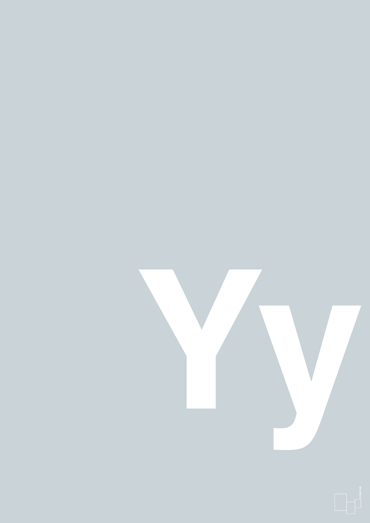 bogstav yy - Plakat med Bogstaver i Light Drizzle