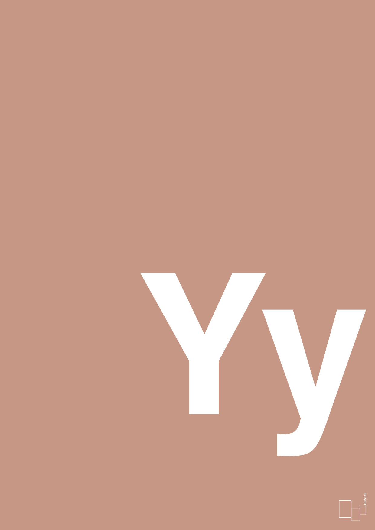 bogstav yy - Plakat med Bogstaver i Powder