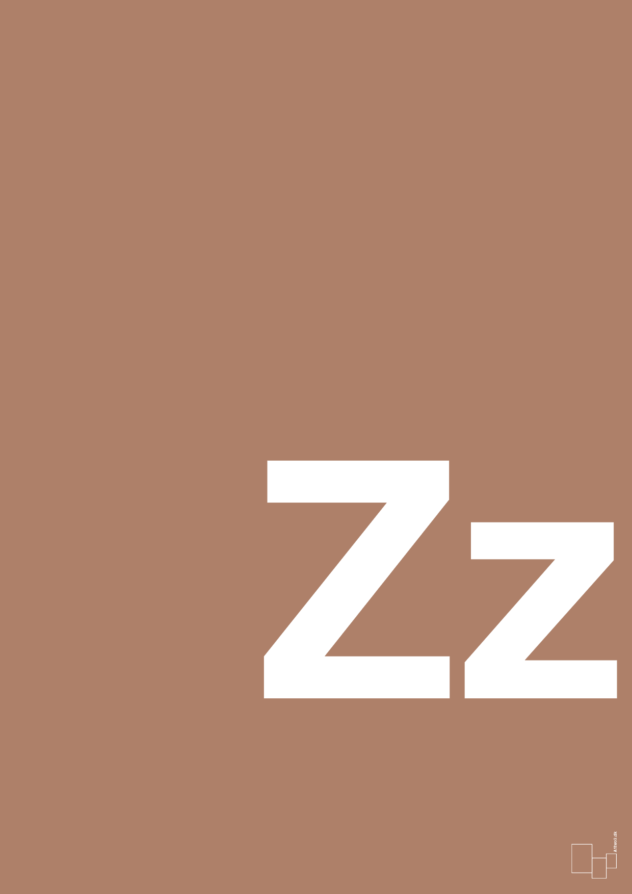 bogstav zz - Plakat med Bogstaver i Cider Spice