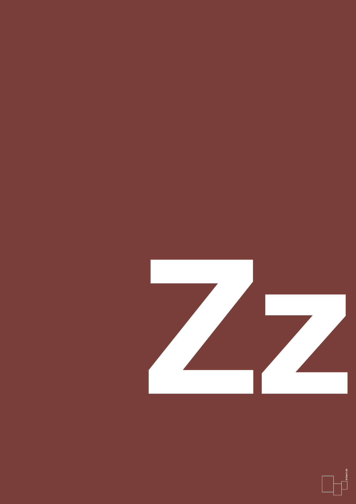bogstav zz - Plakat med Bogstaver i Red Pepper