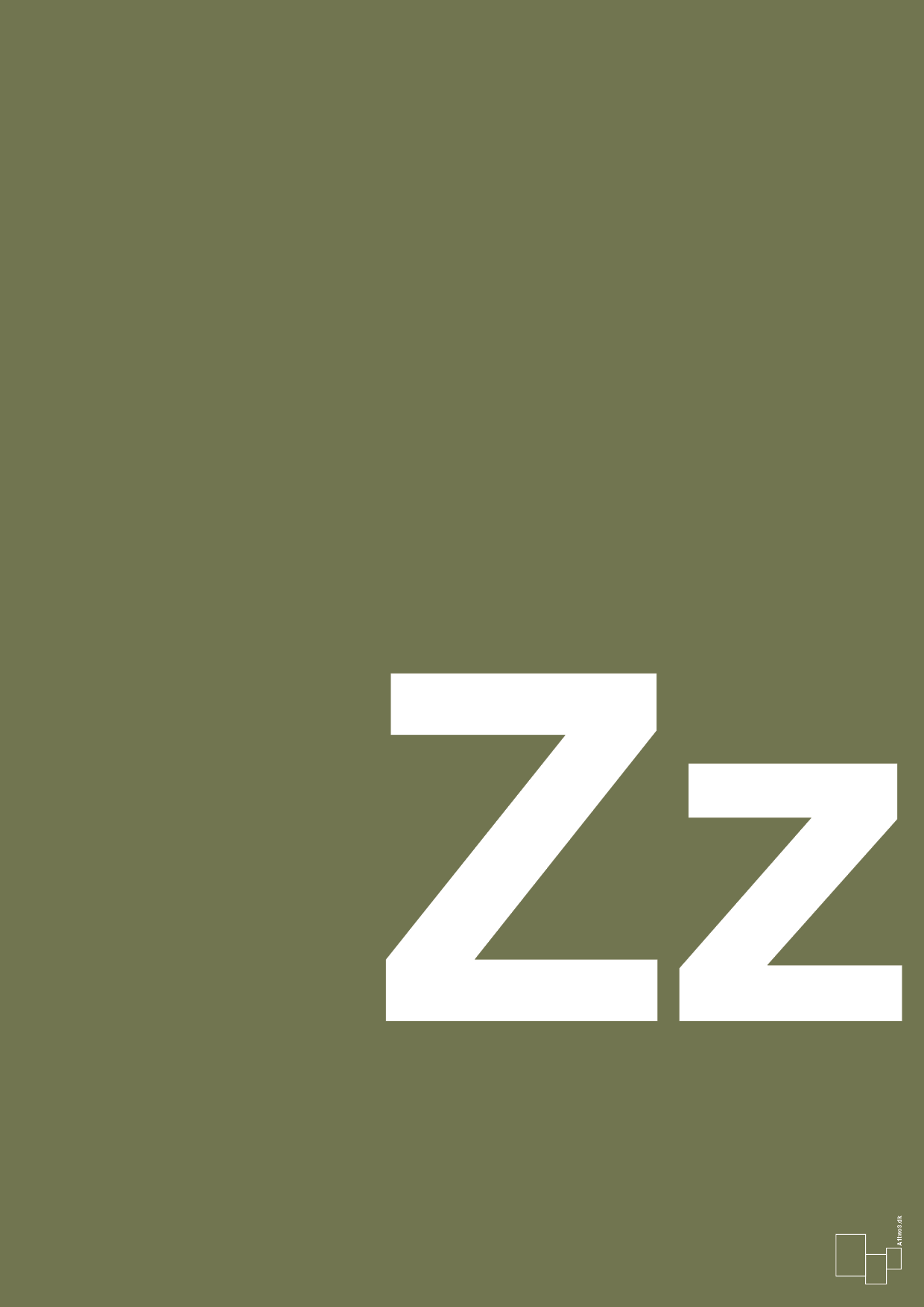 bogstav zz - Plakat med Bogstaver i Secret Meadow