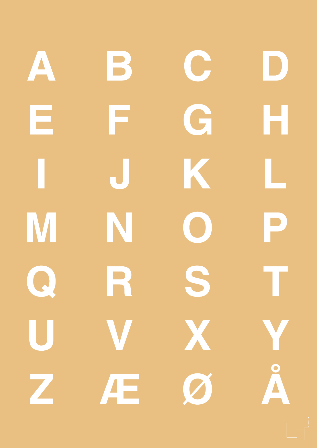 alfabet med store bogstaver - Plakat med Bogstaver i Charismatic