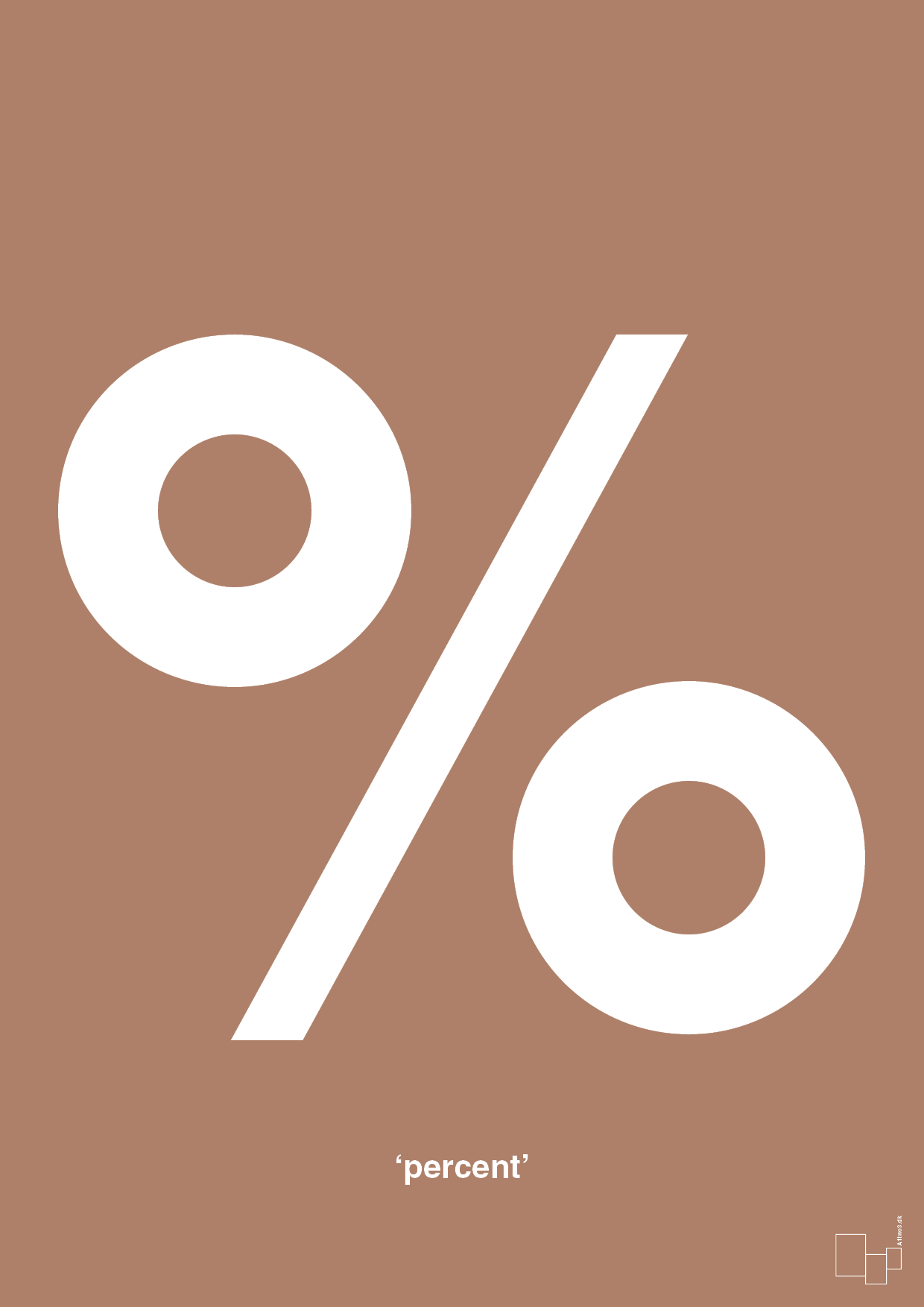 percent - Plakat med Tegn i Cider Spice