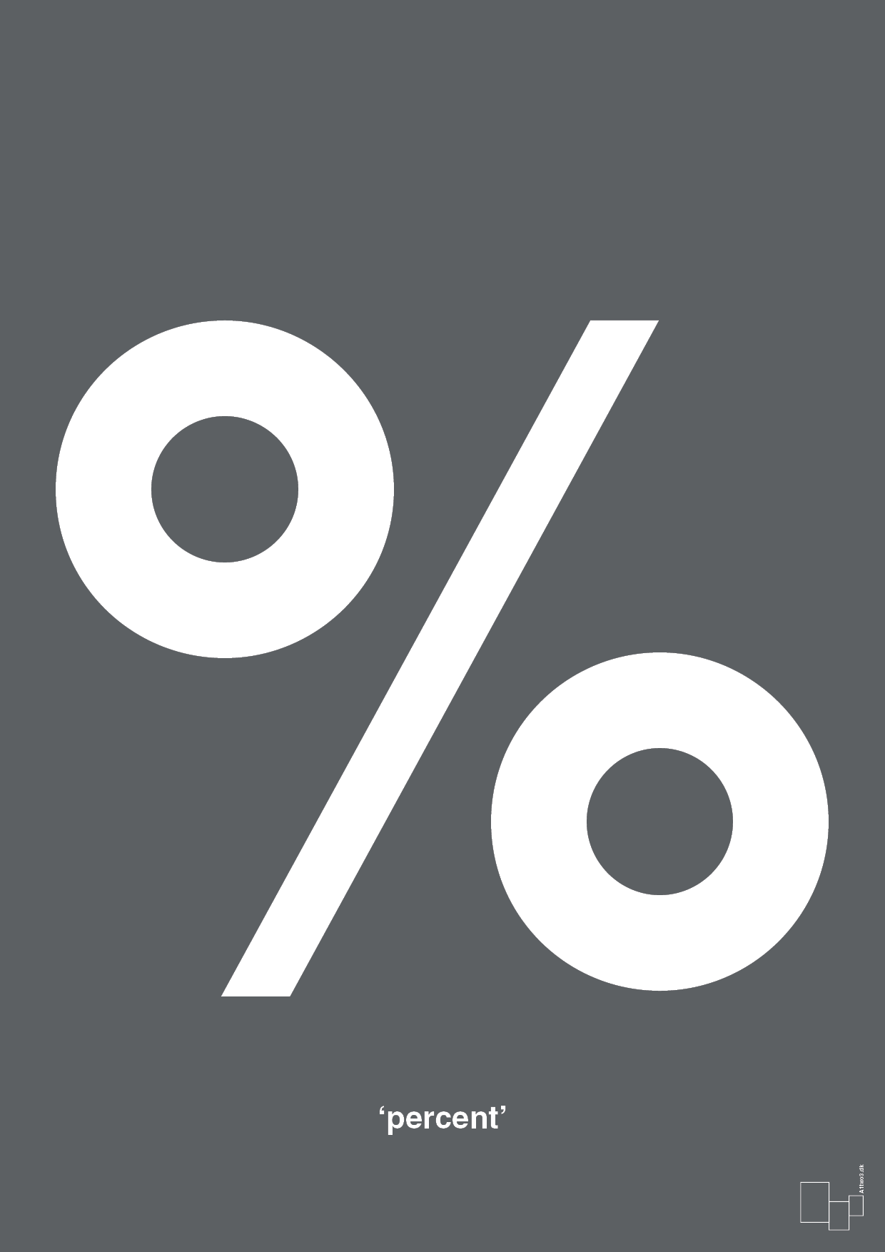 percent - Plakat med Tegn i Graphic Charcoal