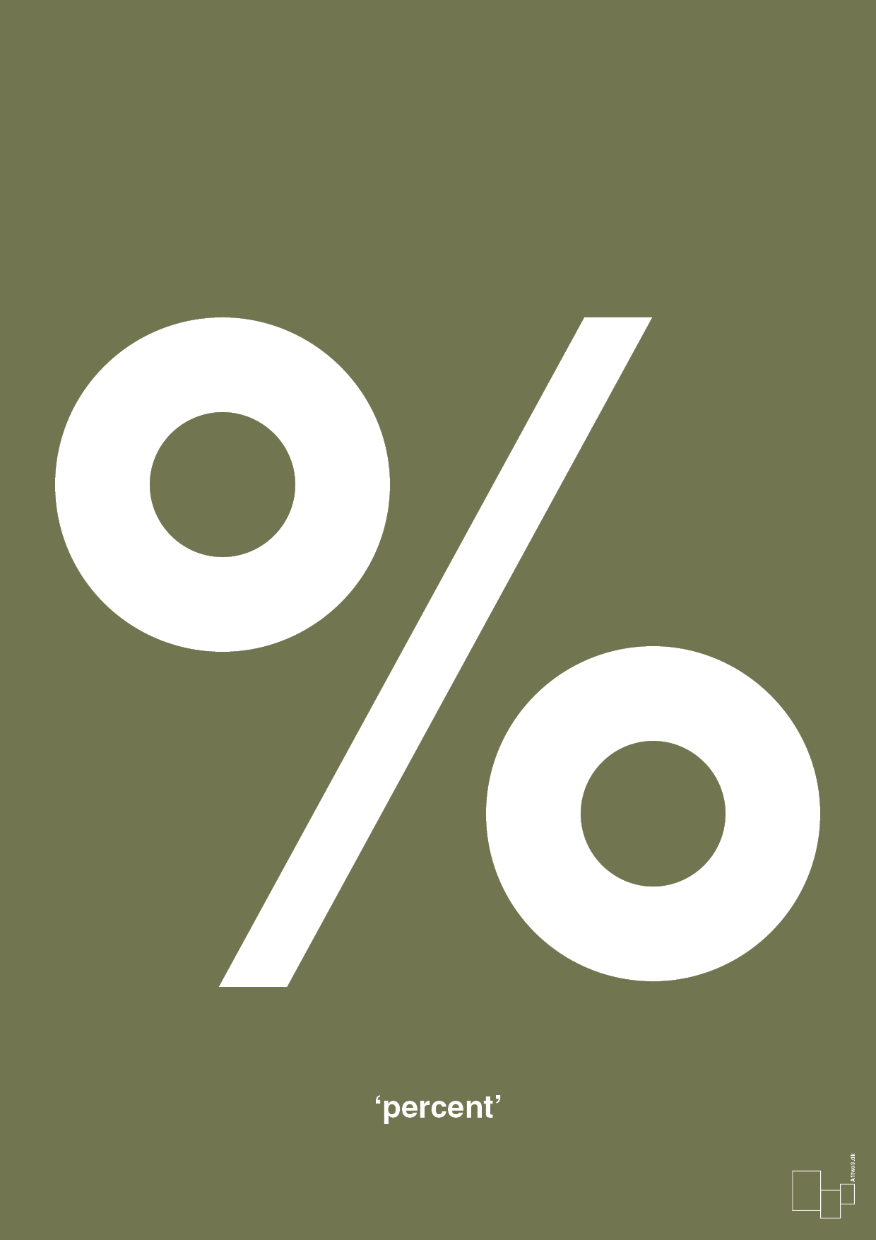 percent - Plakat med Tegn i Secret Meadow