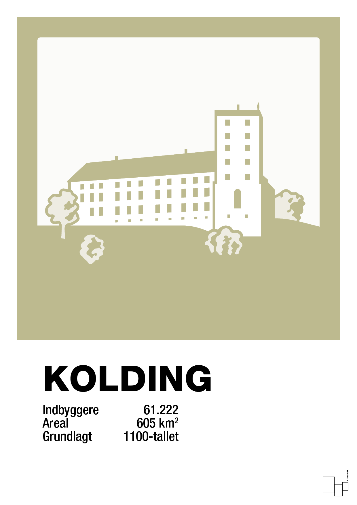 byplakat kolding - koldinghus - Plakat med Grafik i Back to Nature