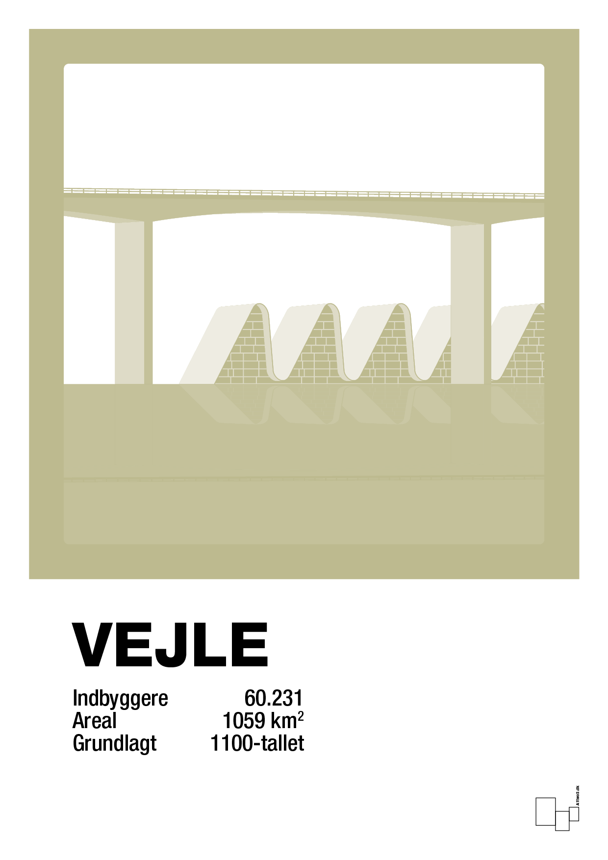 byplakat vejle - vejlefjordbroen - Plakat med Grafik i Back to Nature