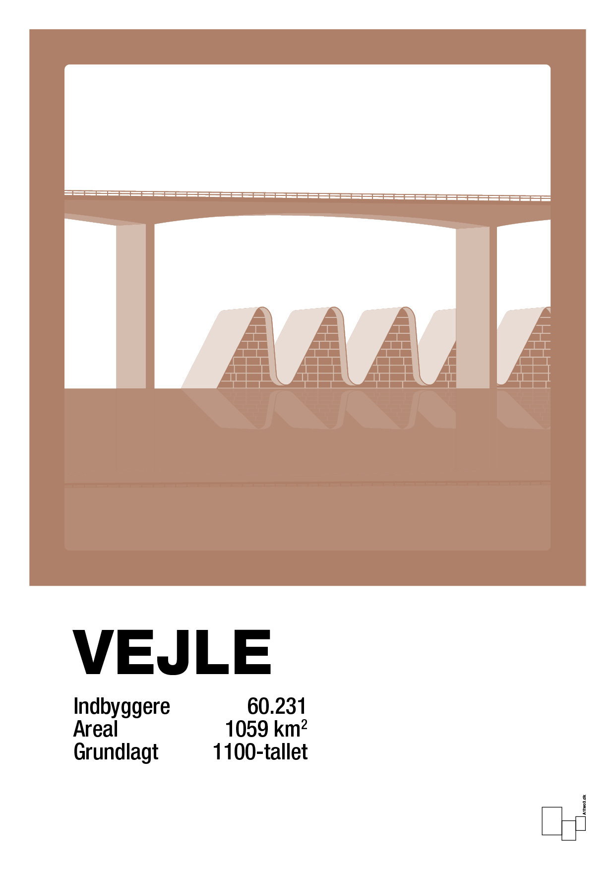 byplakat vejle - vejlefjordbroen - Plakat med Grafik i Cider Spice