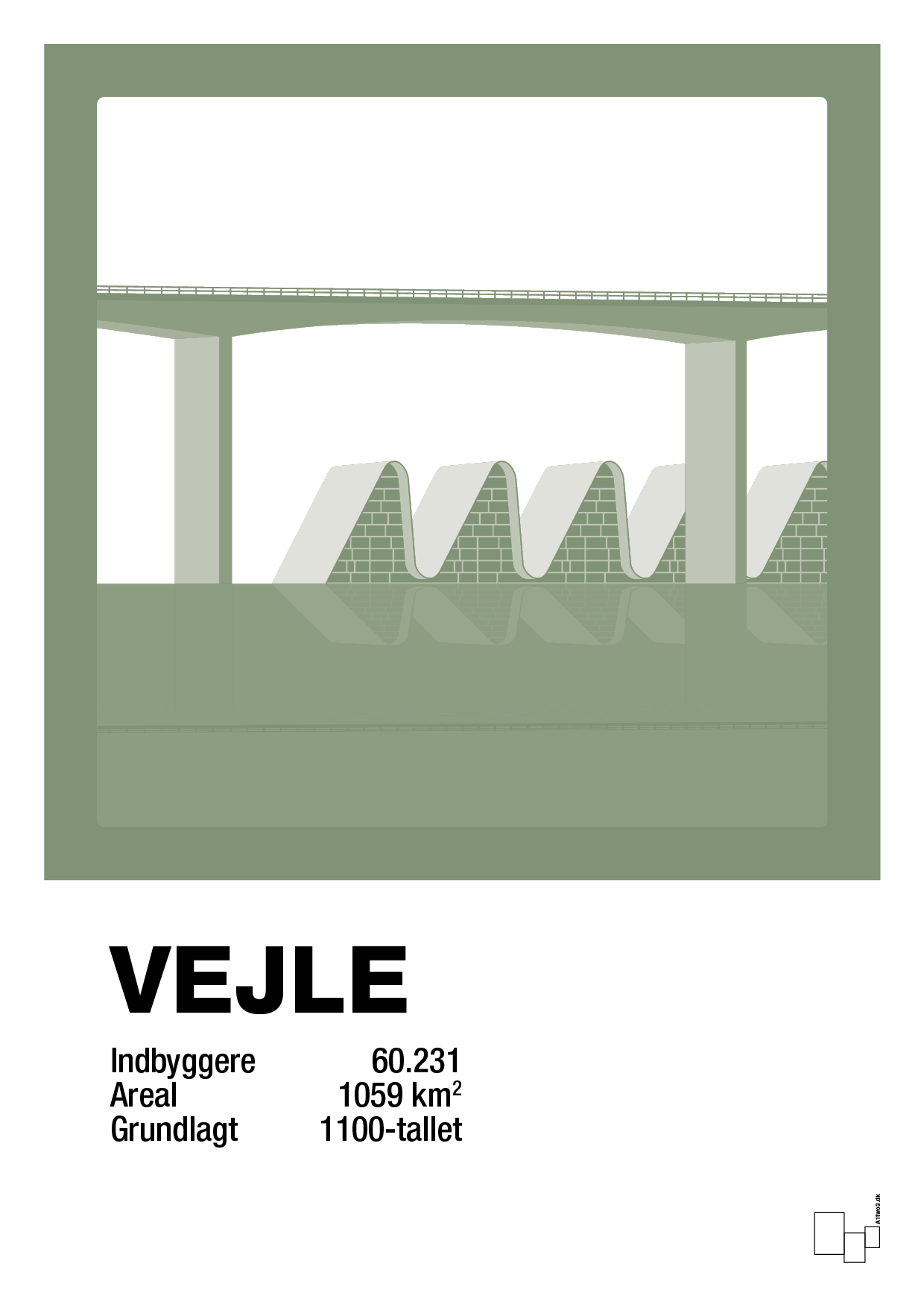 byplakat vejle - vejlefjordbroen - Plakat med Grafik i Jade