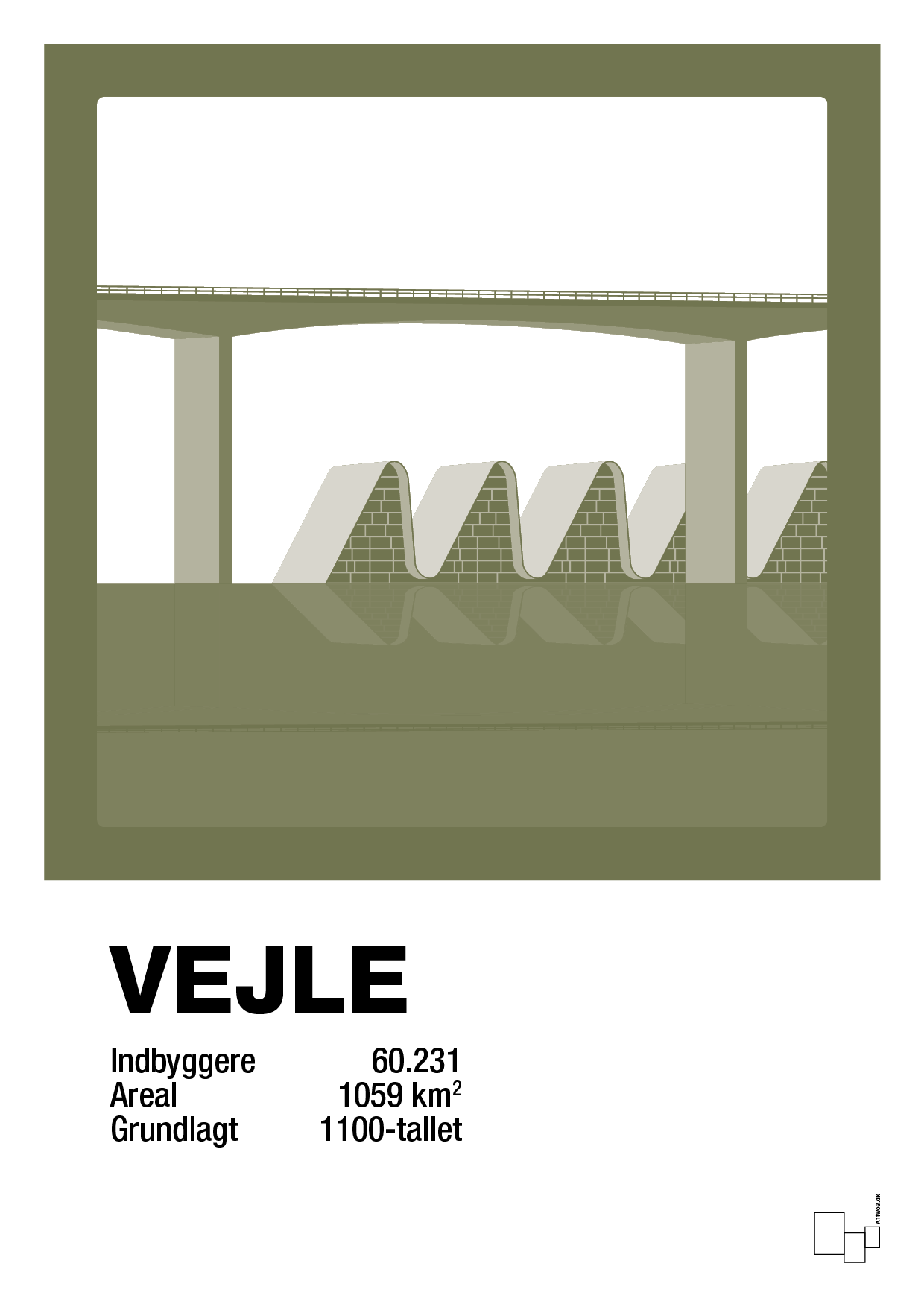byplakat vejle - vejlefjordbroen - Plakat med Grafik i Secret Meadow