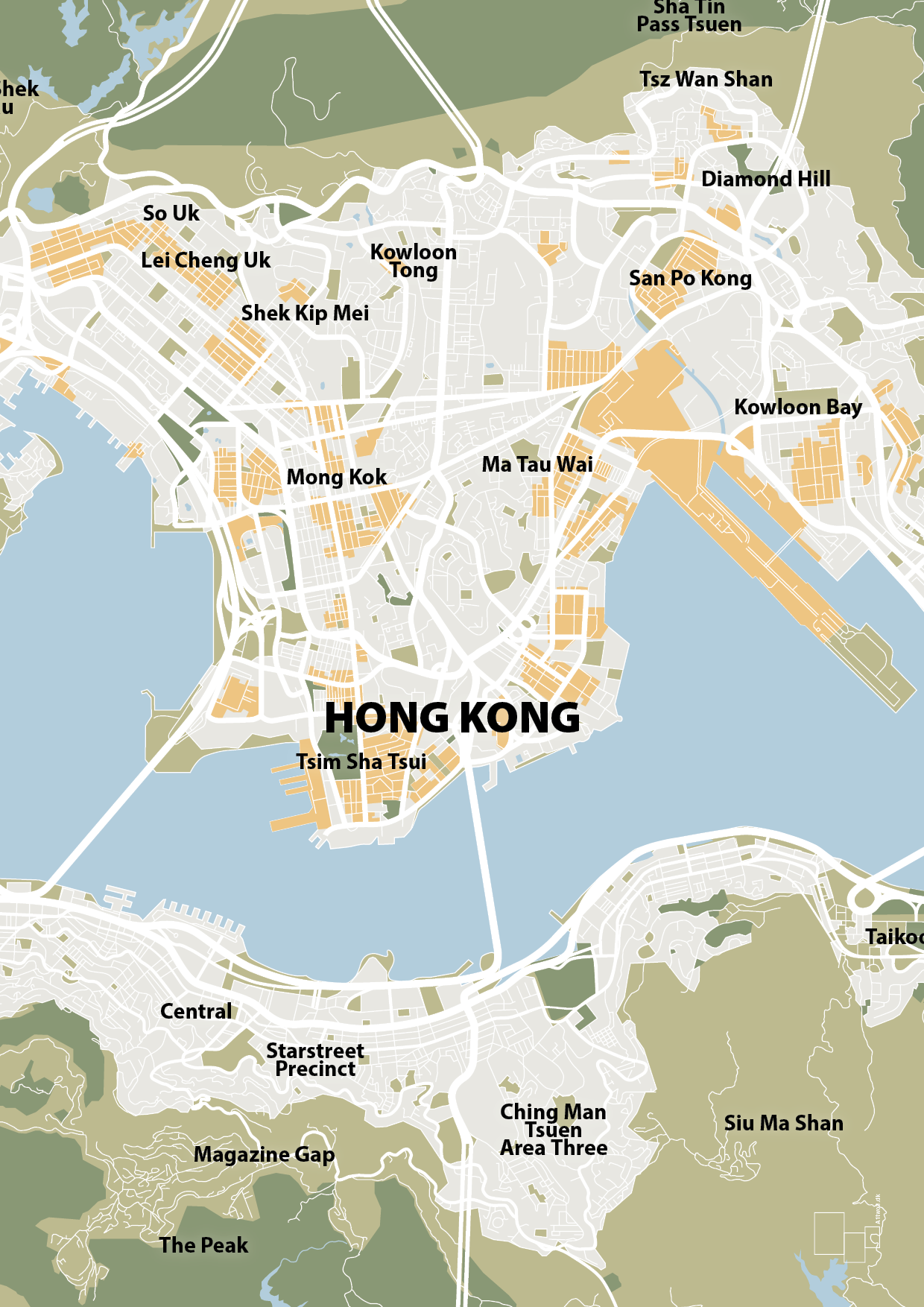 plakat: byplakat hong kong - kort