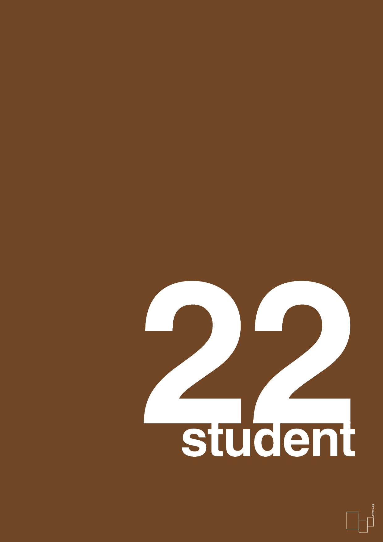 student 2022 - Plakat med Begivenheder i Dark Brown