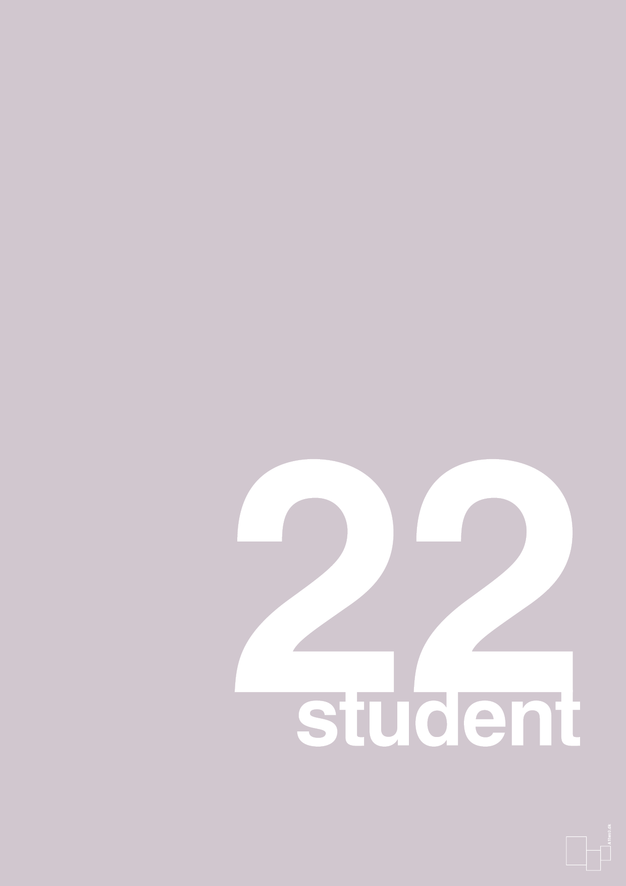 student 2022 - Plakat med Begivenheder i Dusty Lilac