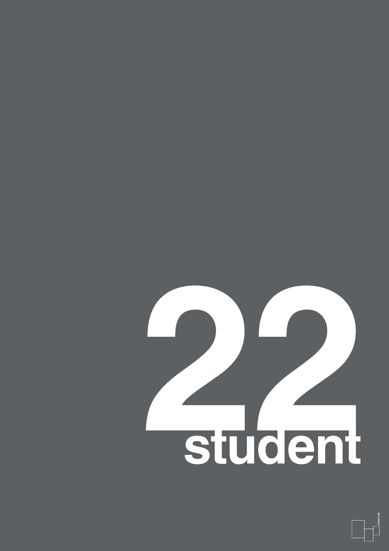 student 2022 - Plakat med Begivenheder i Graphic Charcoal