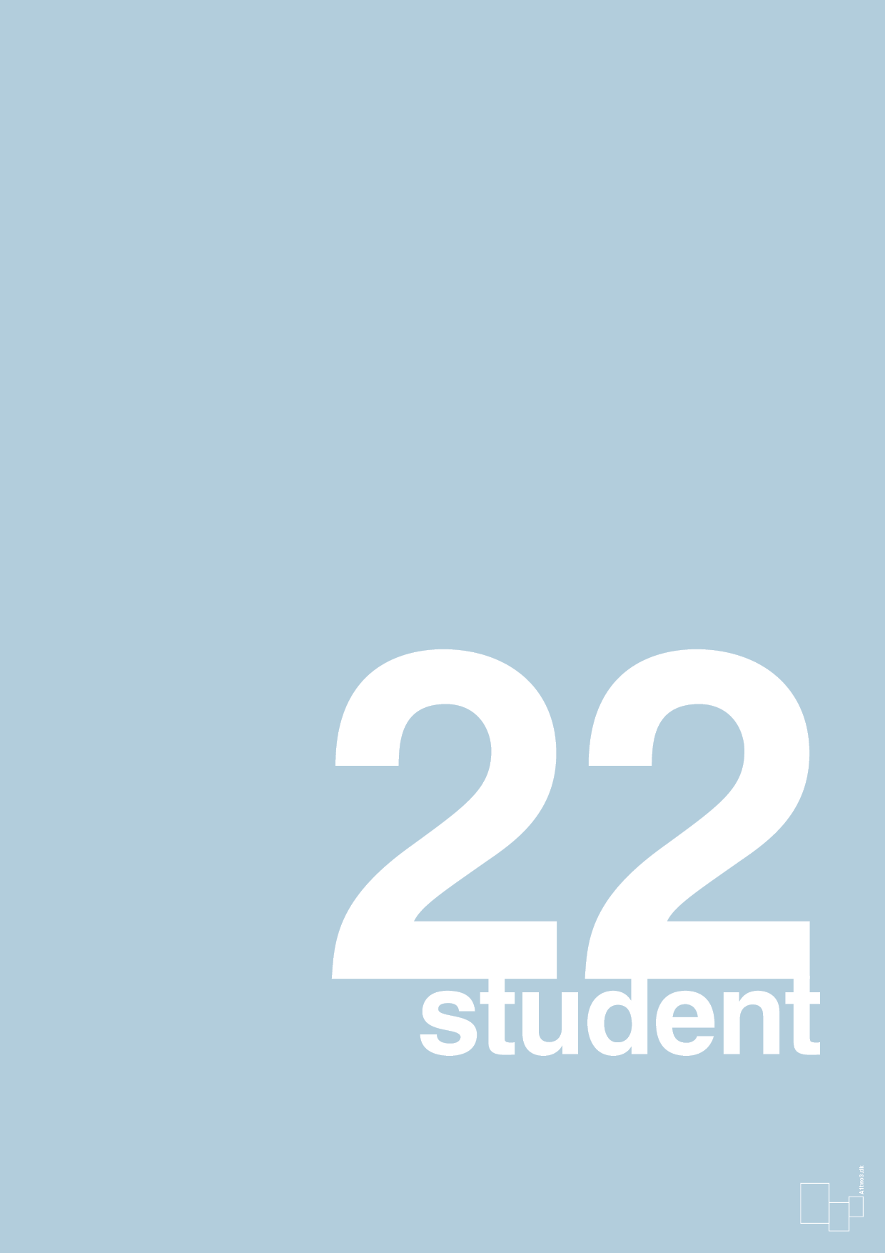 student 2022 - Plakat med Begivenheder i Heavenly Blue