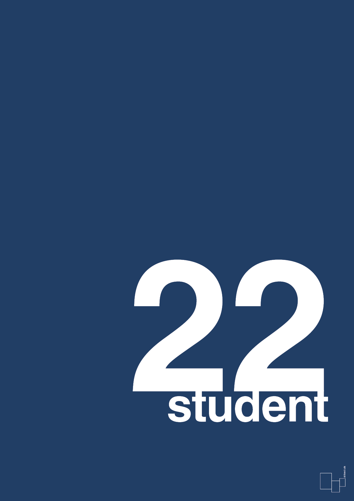 student 2022 - Plakat med Begivenheder i Lapis Blue