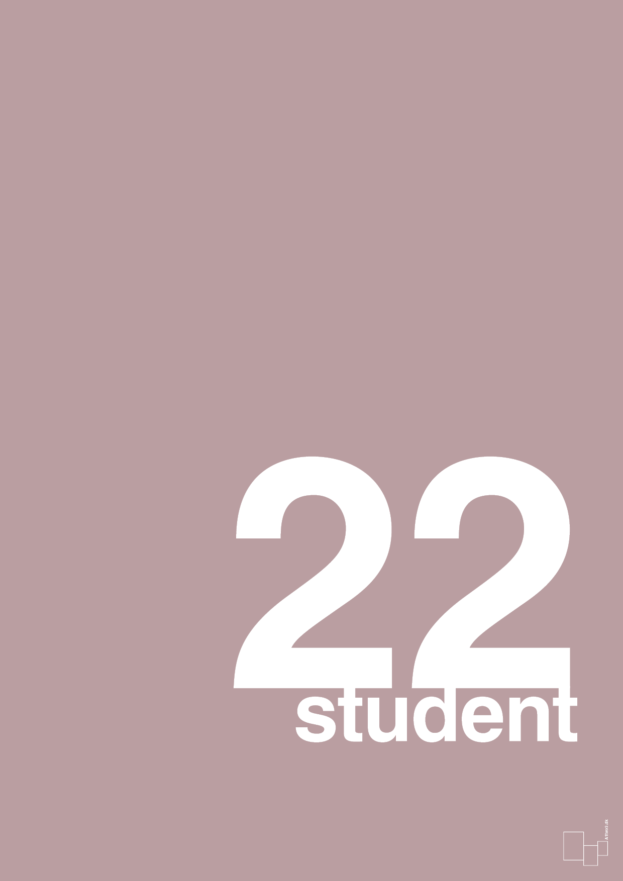 student 2022 - Plakat med Begivenheder i Light Rose