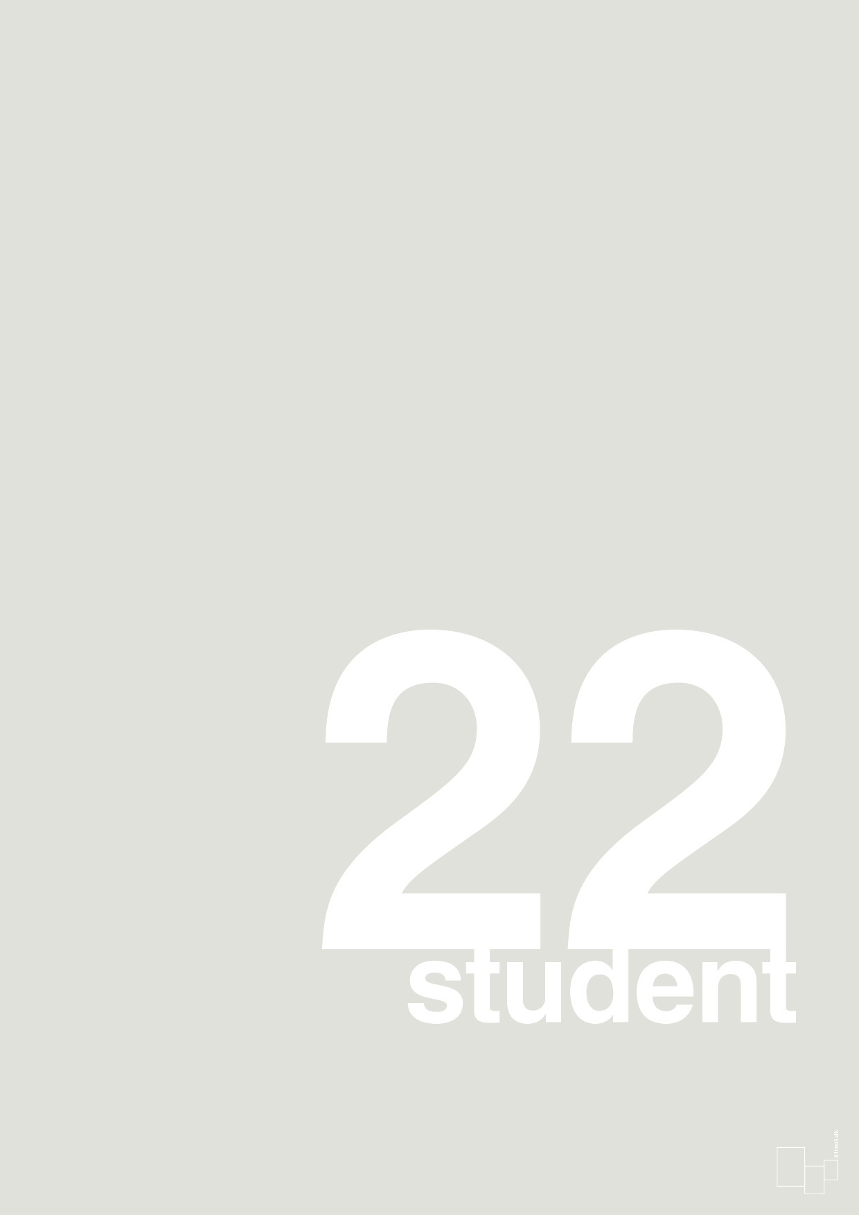 student 2022 - Plakat med Begivenheder i Painters White