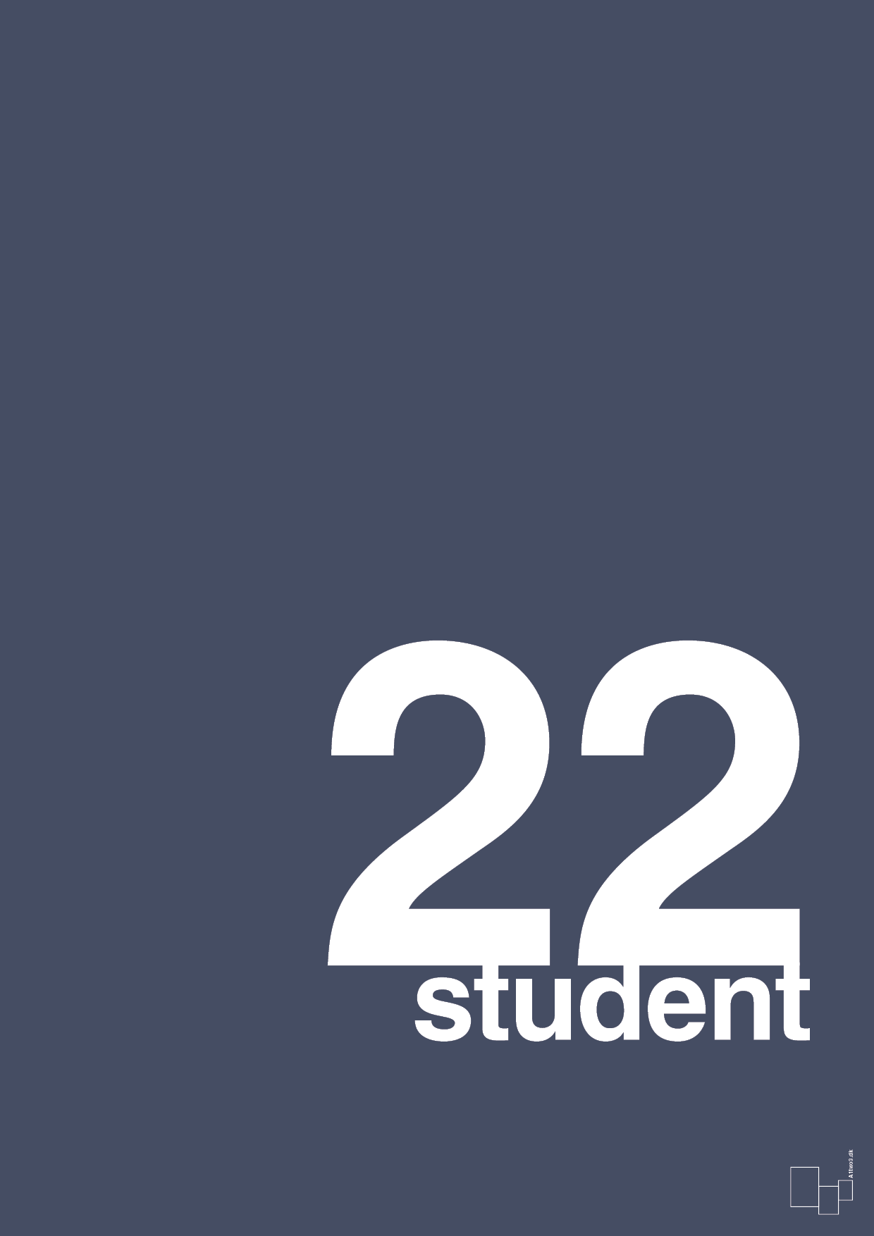 student 2022 - Plakat med Begivenheder i Petrol