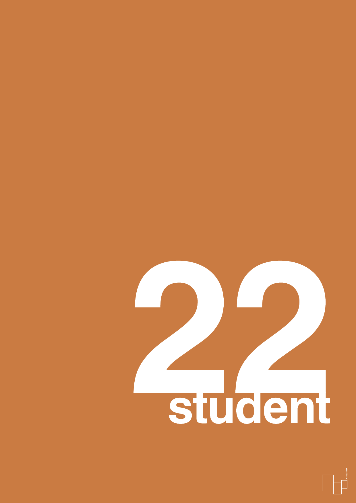 student 2022 - Plakat med Begivenheder i Rumba Orange