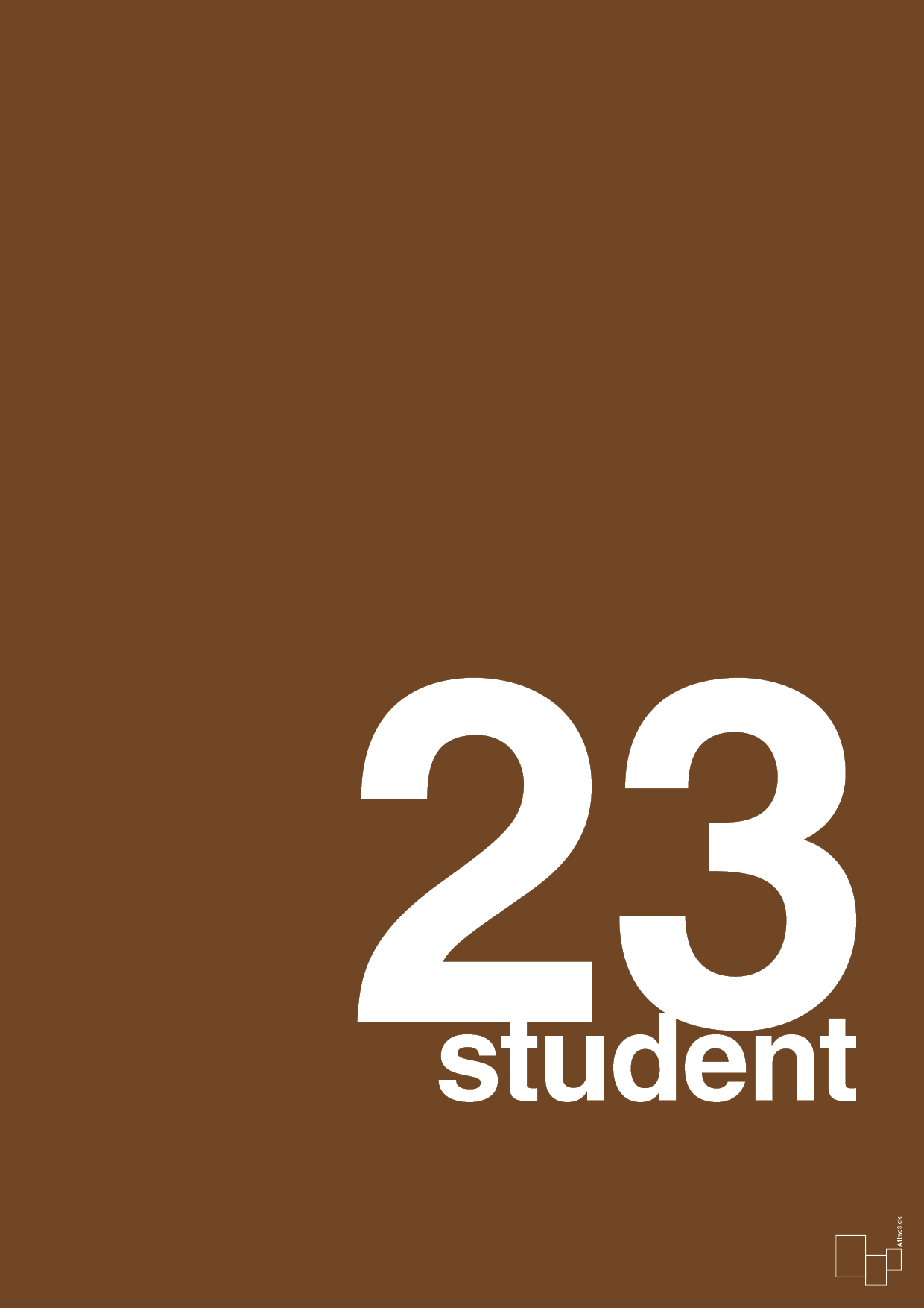 student 2023 - Plakat med Begivenheder i Dark Brown