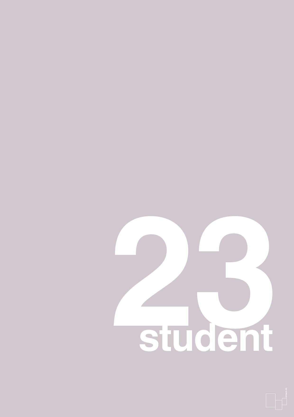 student 2023 - Plakat med Begivenheder i Dusty Lilac