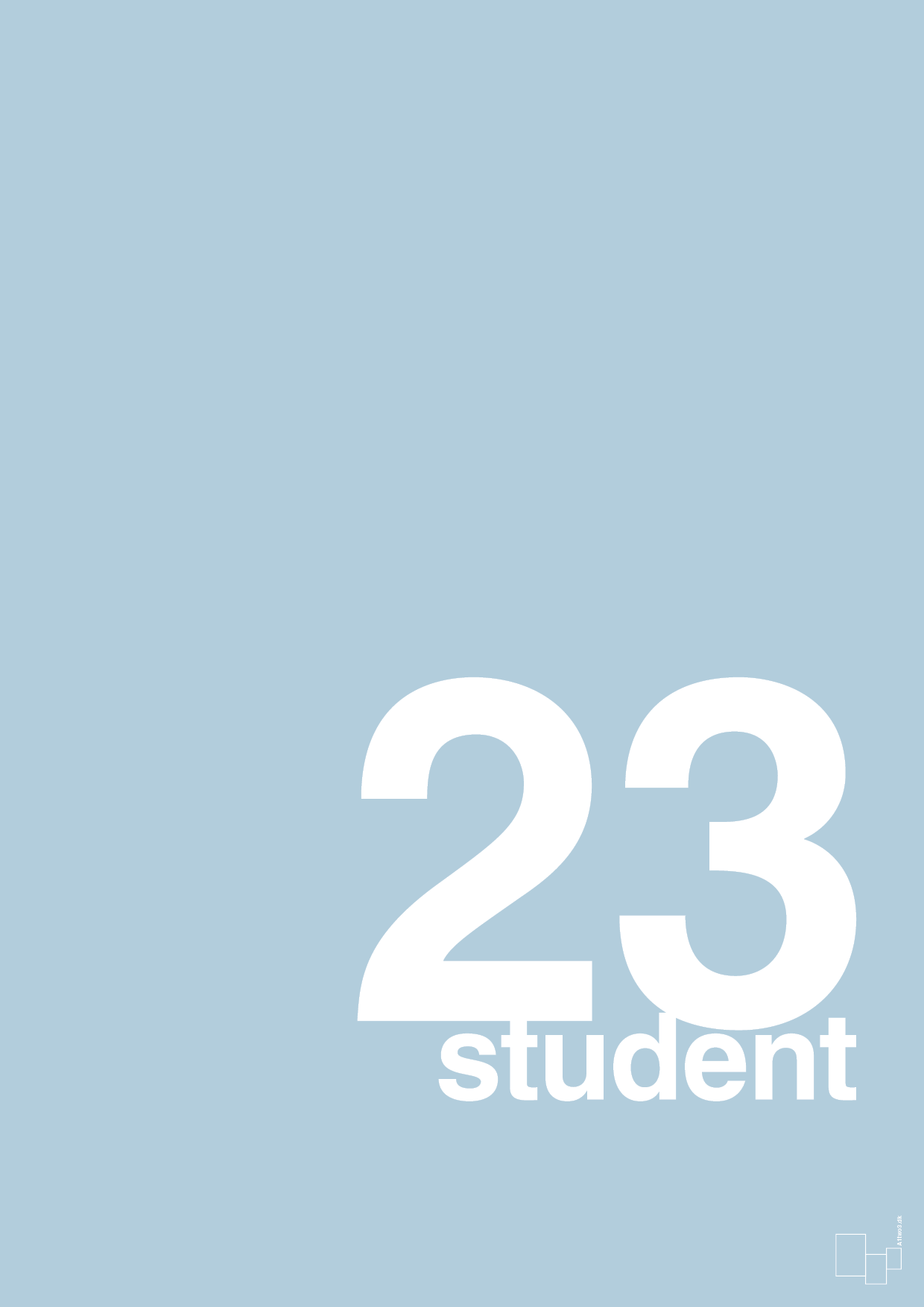 student 2023 - Plakat med Begivenheder i Heavenly Blue