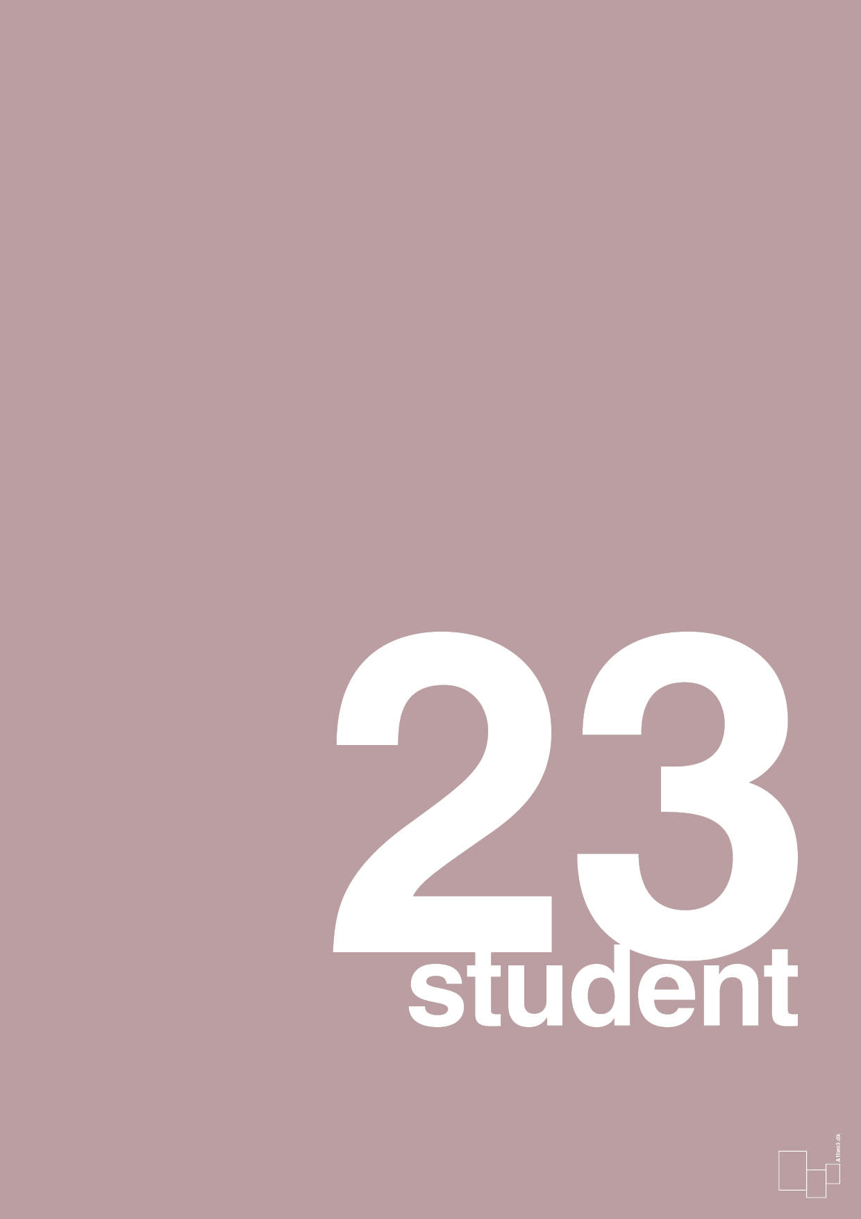 student 2023 - Plakat med Begivenheder i Light Rose
