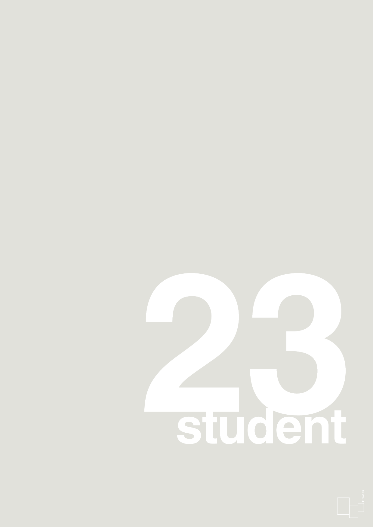 student 2023 - Plakat med Begivenheder i Painters White