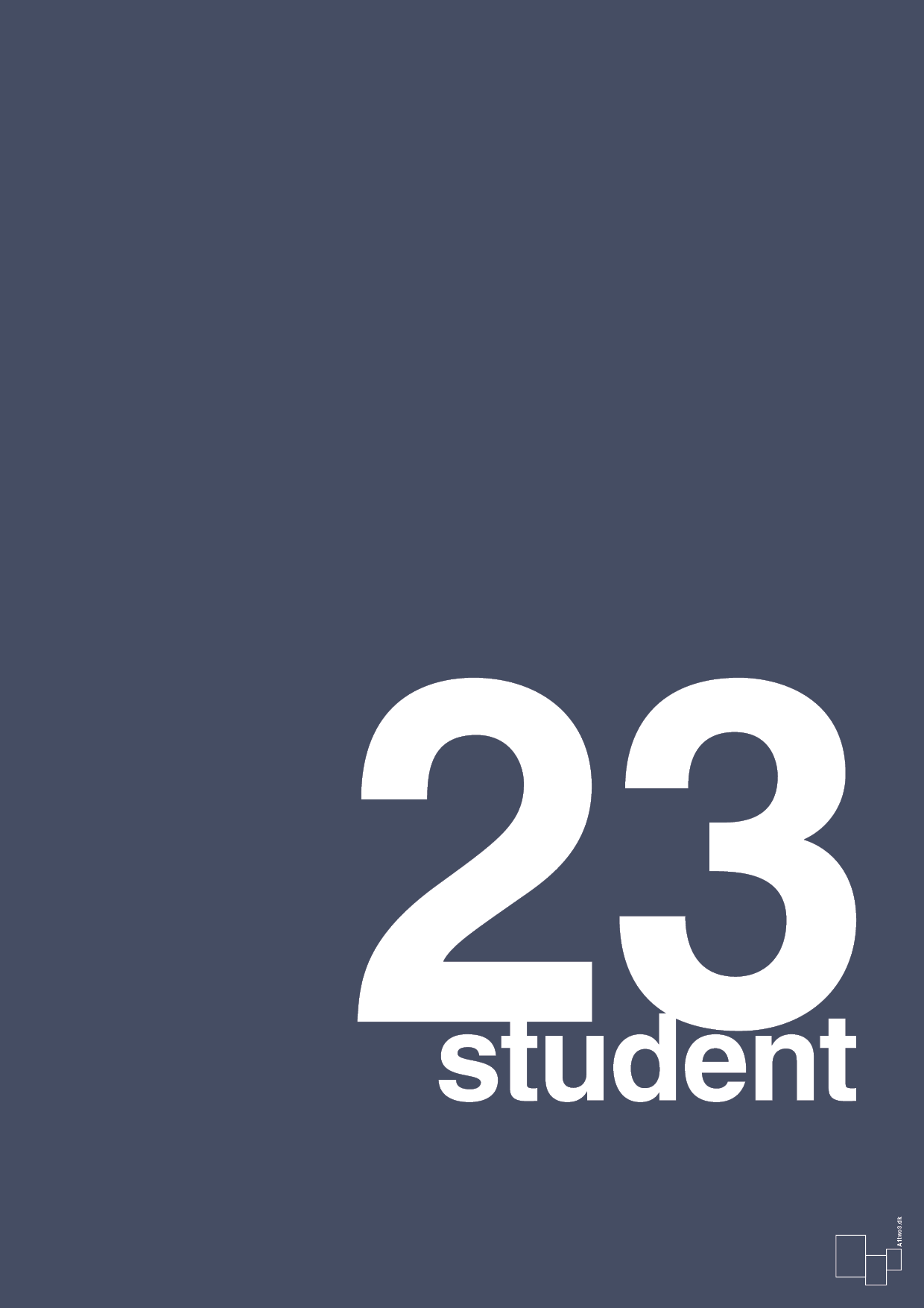 student 2023 - Plakat med Begivenheder i Petrol