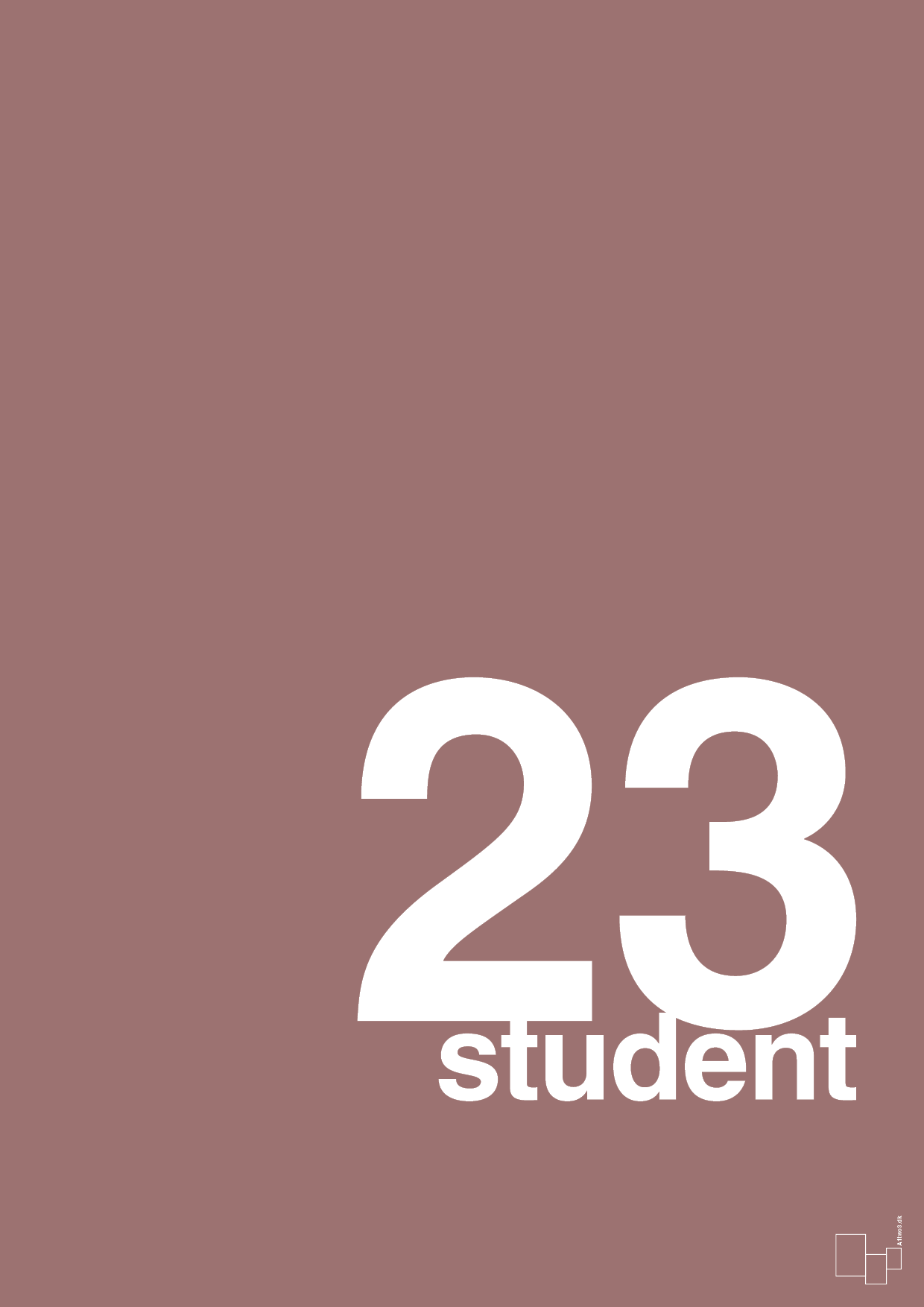 student 2023 - Plakat med Begivenheder i Plum