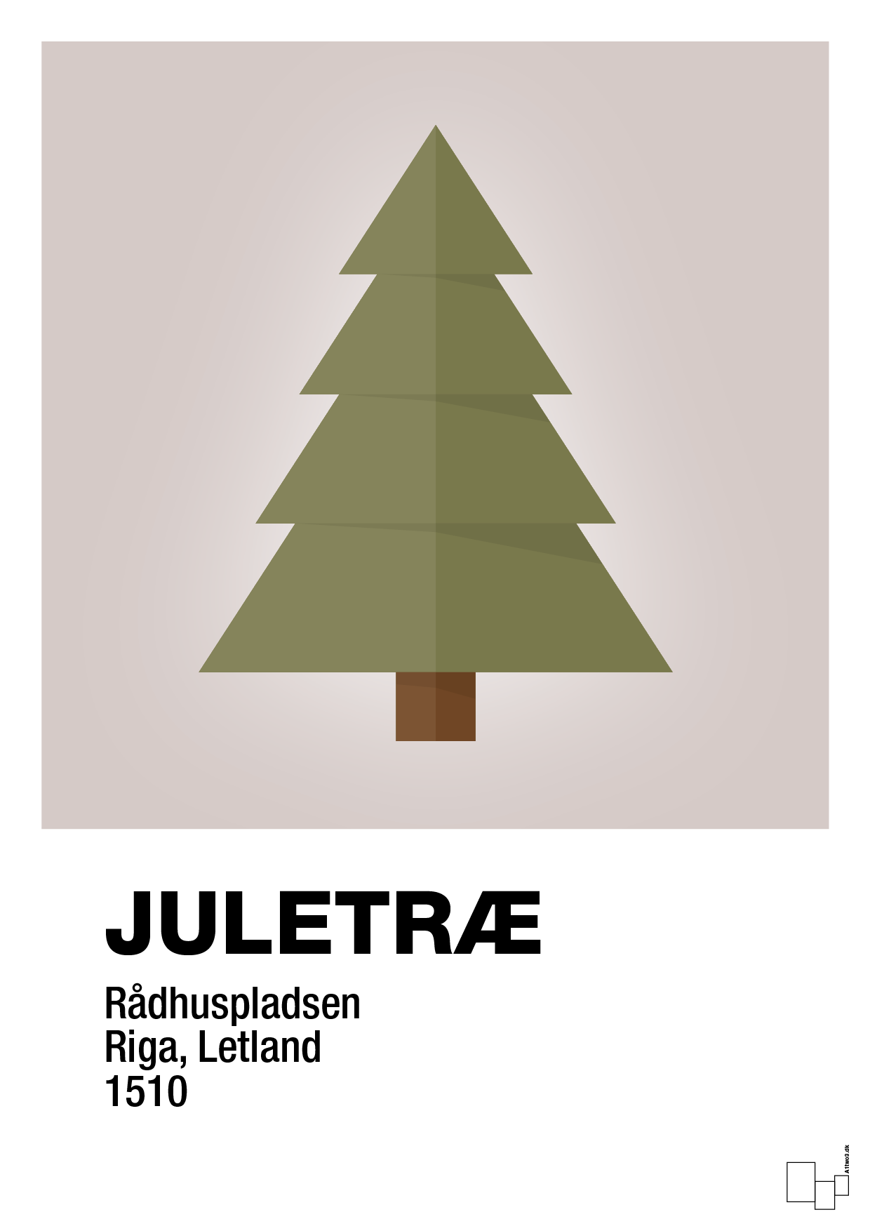 julepynt juletræ - Plakat med Begivenheder i Broken Beige