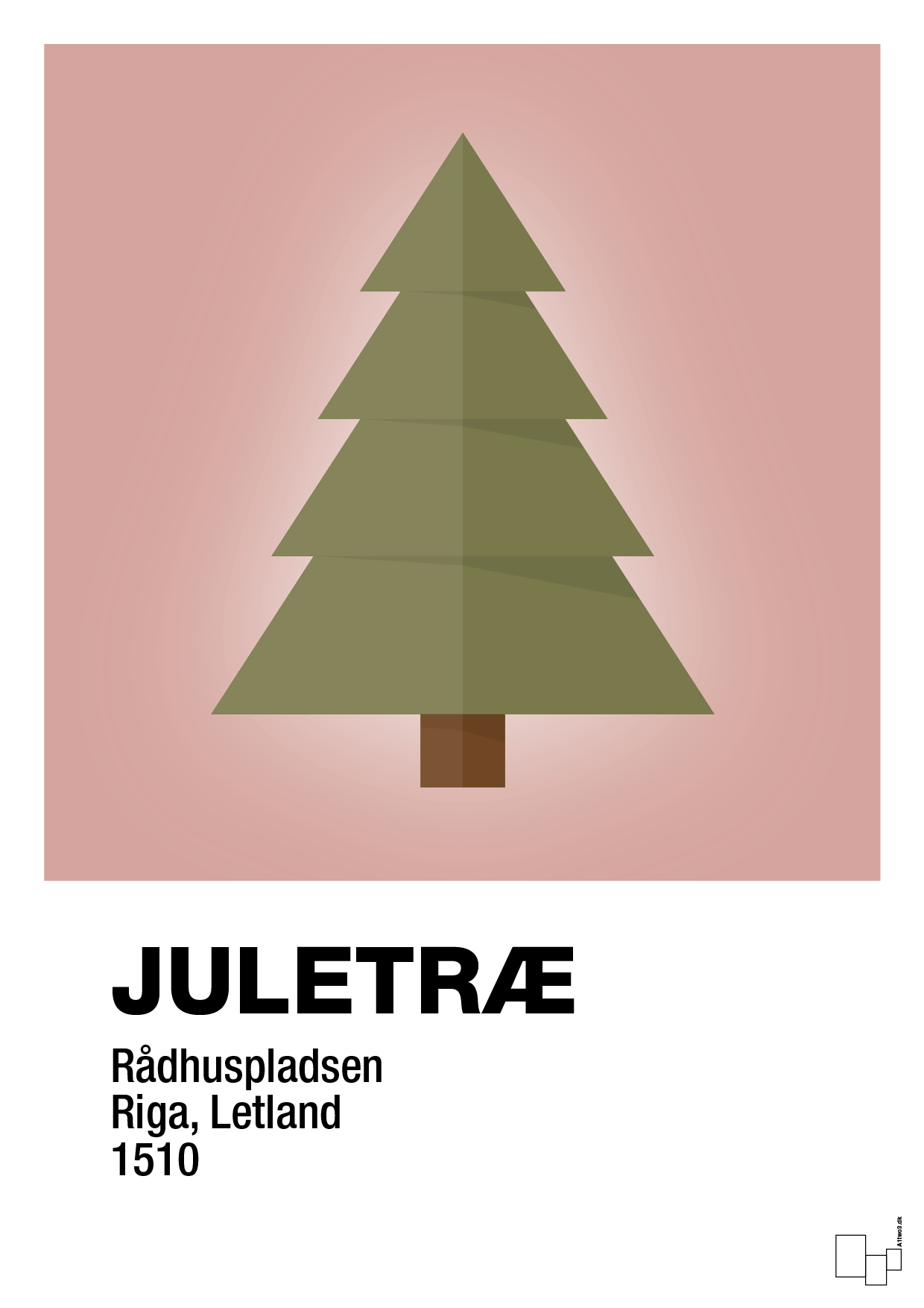 julepynt juletræ - Plakat med Begivenheder i Bubble Shell
