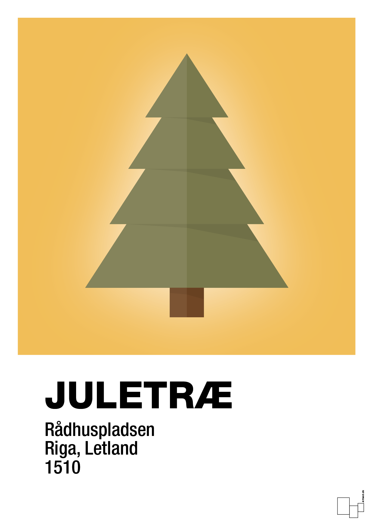 julepynt juletræ - Plakat med Begivenheder i Honeycomb