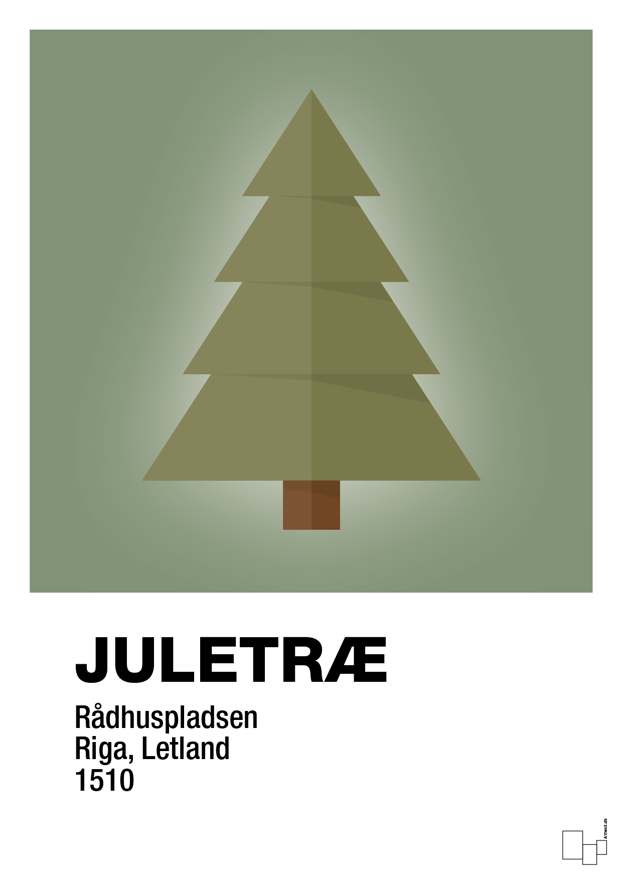 julepynt juletræ - Plakat med Begivenheder i Jade